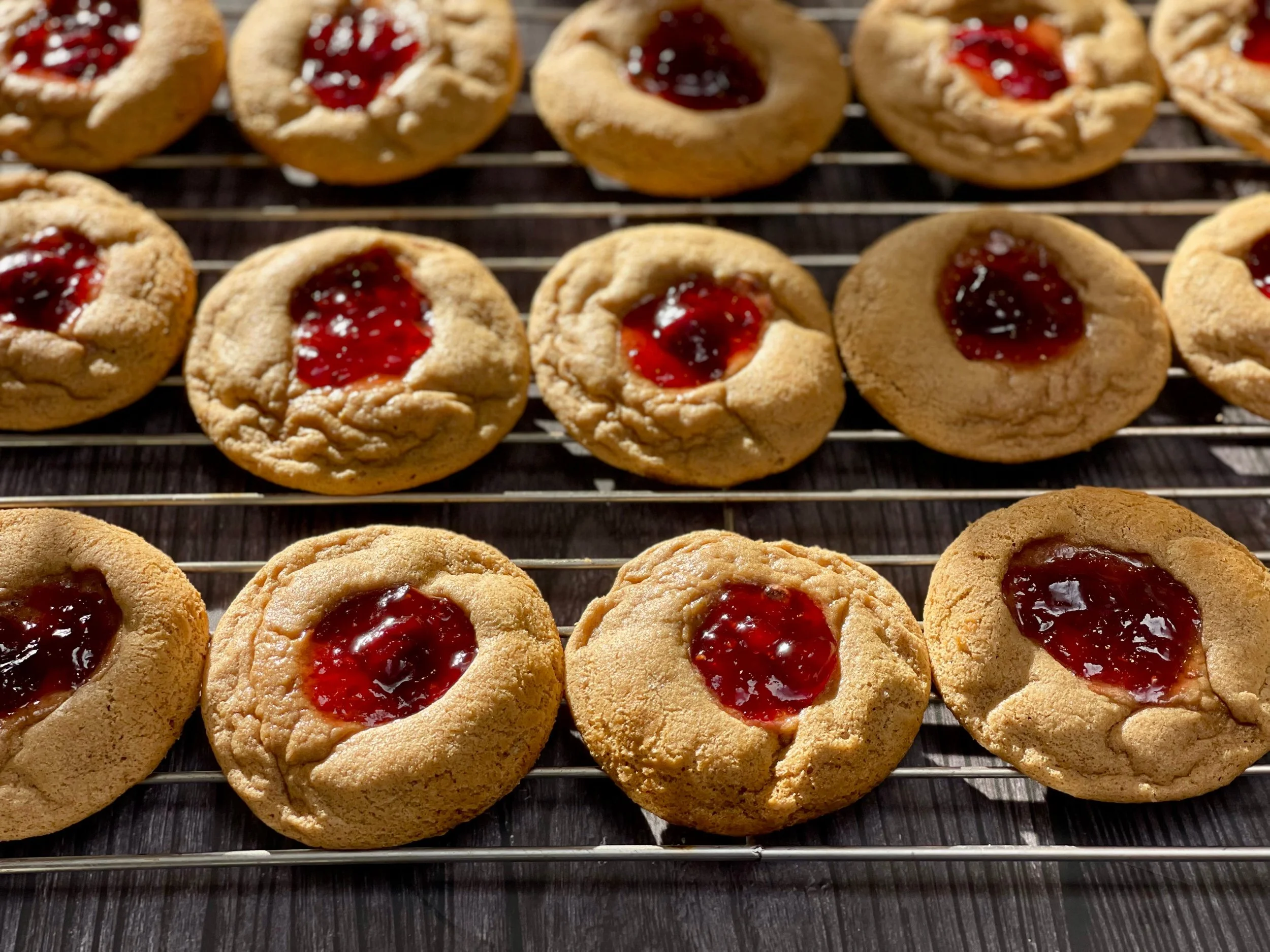 Flourless Peanut Butter and Jelly Cookies