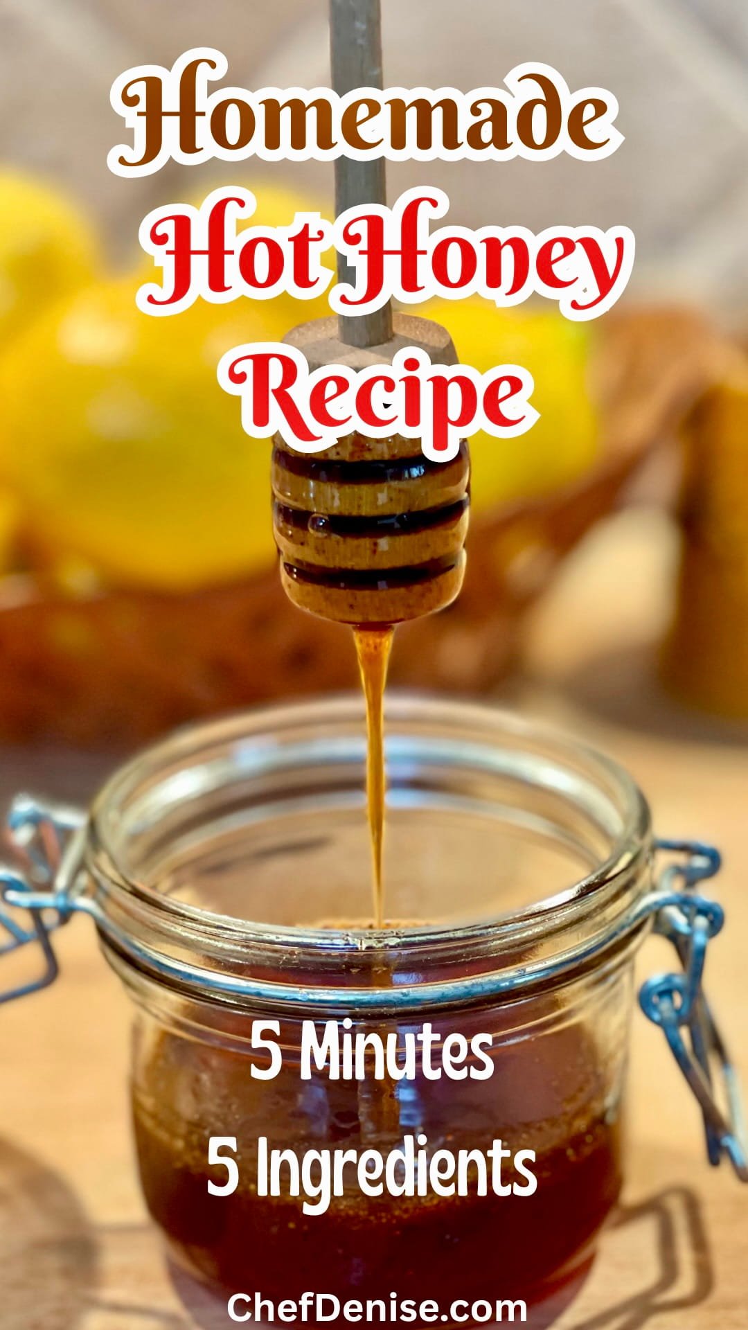 Pin for Homemade Hot Honey Recipe