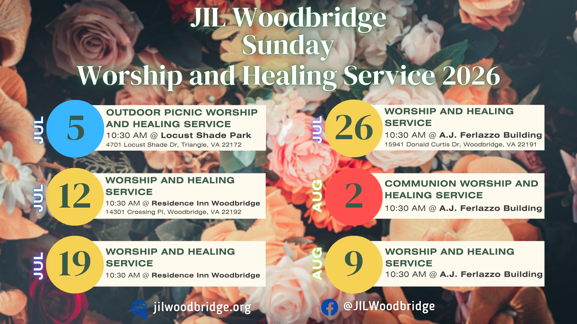 Woodbridge VA Church Service Worship Service JIL CHURCH JESUS IS LORD CHURCH WORLDWIDE WOODBRIDGE