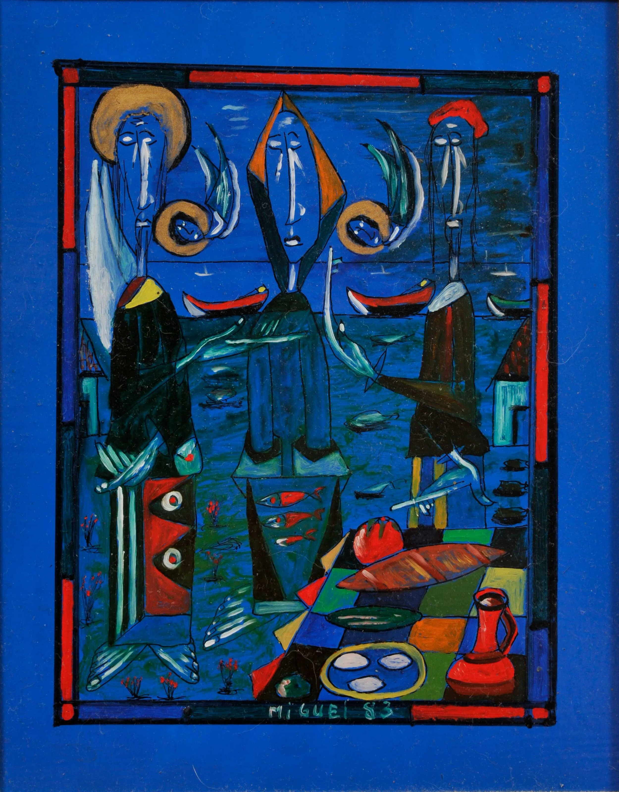 Icon II, 1983, Oil on wood, 11.5"x9.5" framed