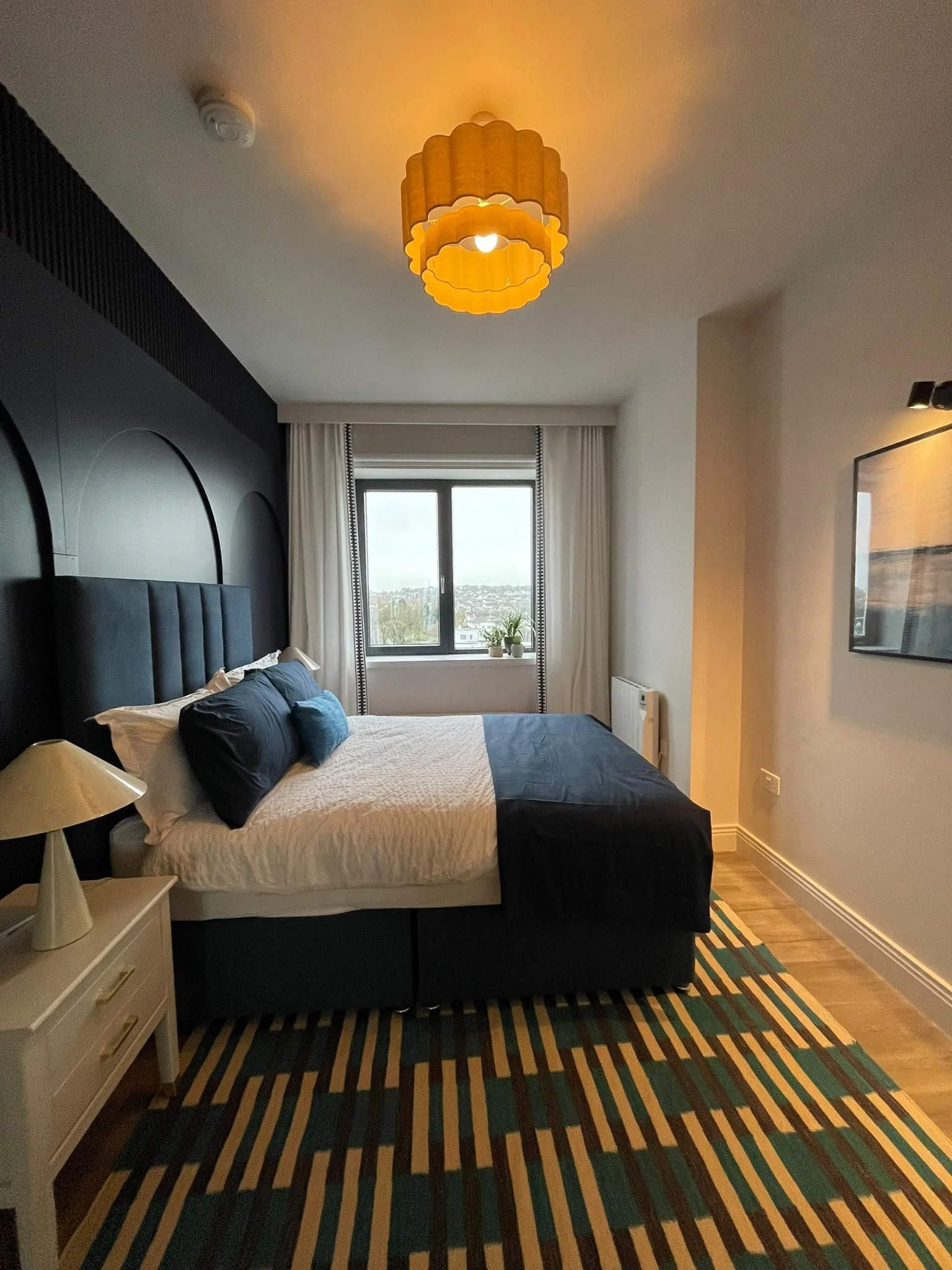 Guest bedroom in modern nautical style, Galway