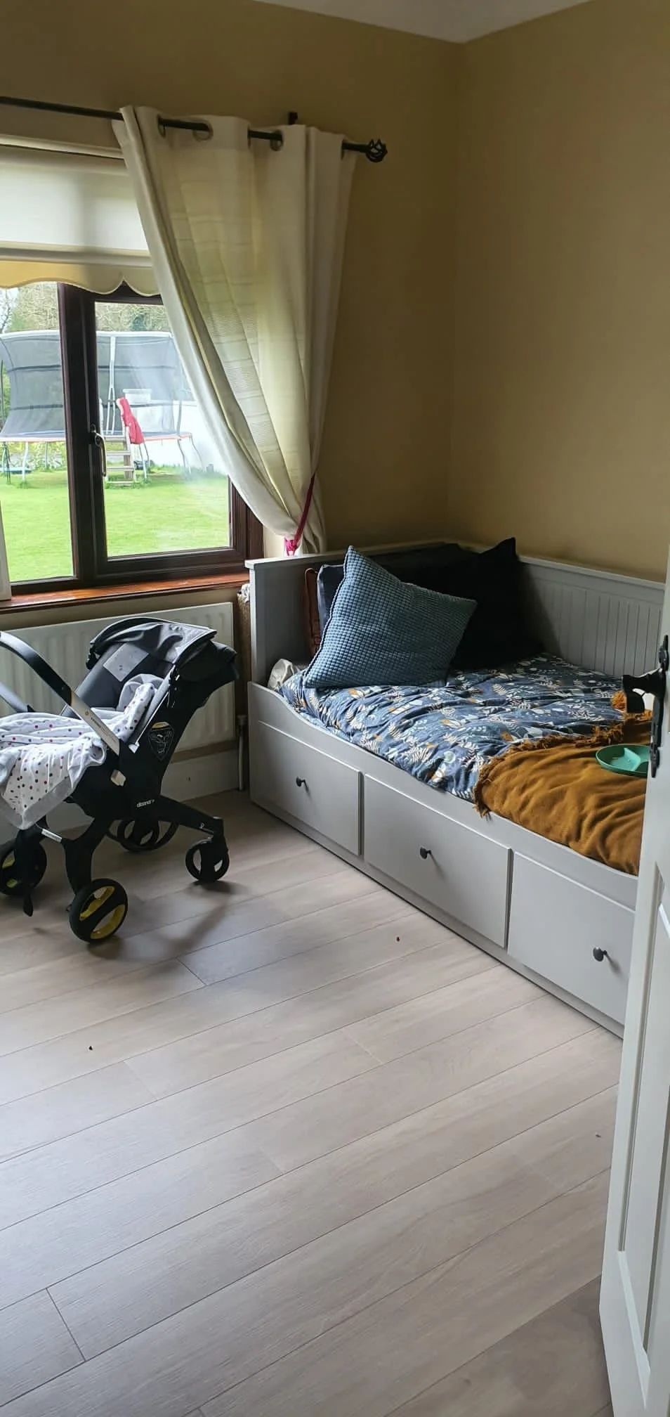 Before view of a compact bedroom