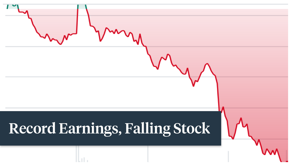 Record Earnings, Falling Stock