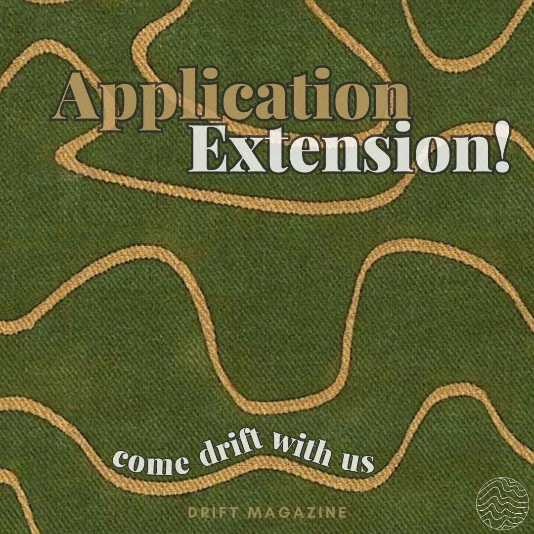 We need you!! jpin the journey. join drift magazine! Apply today!! 🌿

🔗: Apply through the link in bio -> website -> apply tab!
📆: Application Extensions are due February 13th! 

🎨: Kyla Crowell @kyla.crowell 

(please dm this account with 