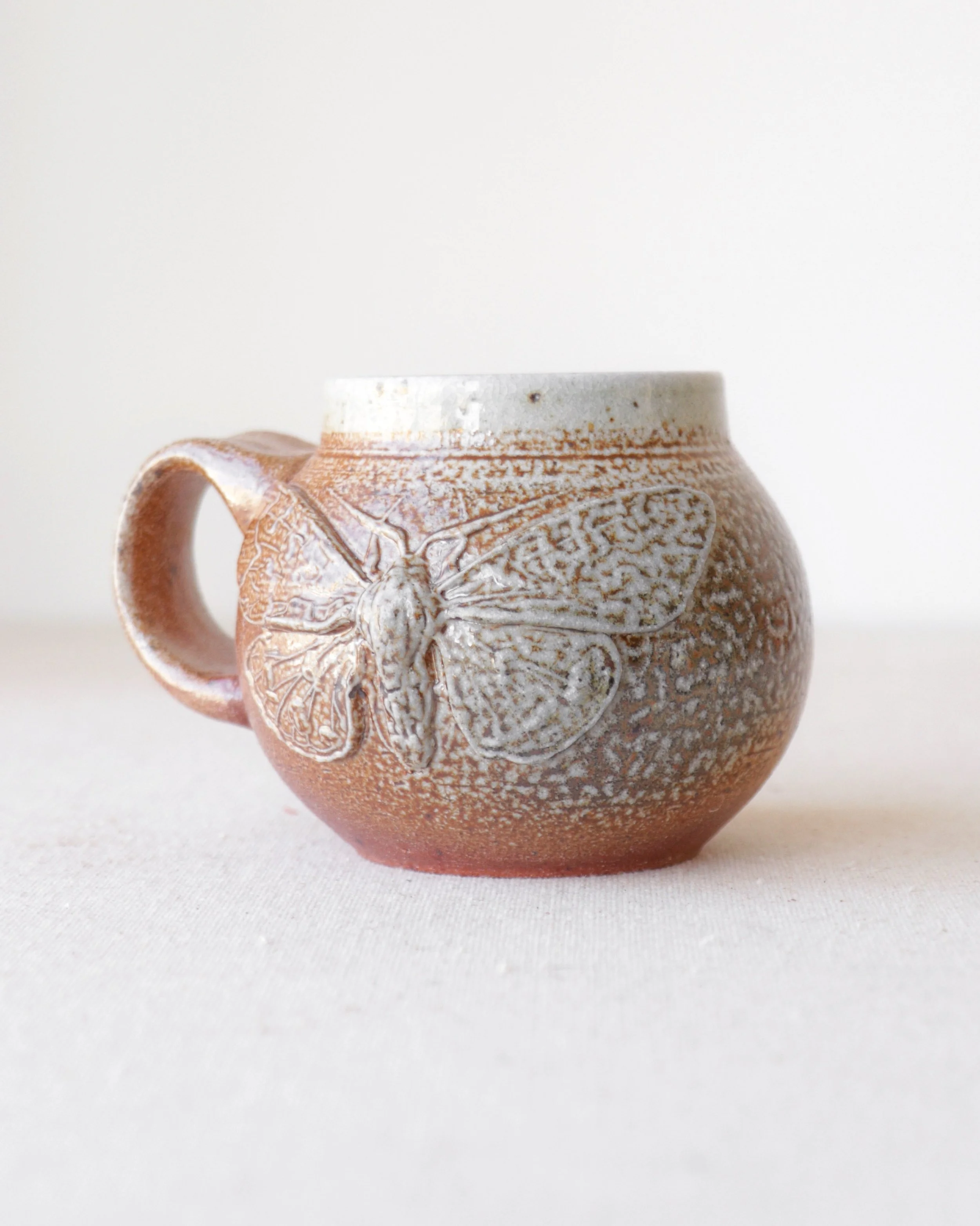 Round Salt Fire Tiger Moth Mug