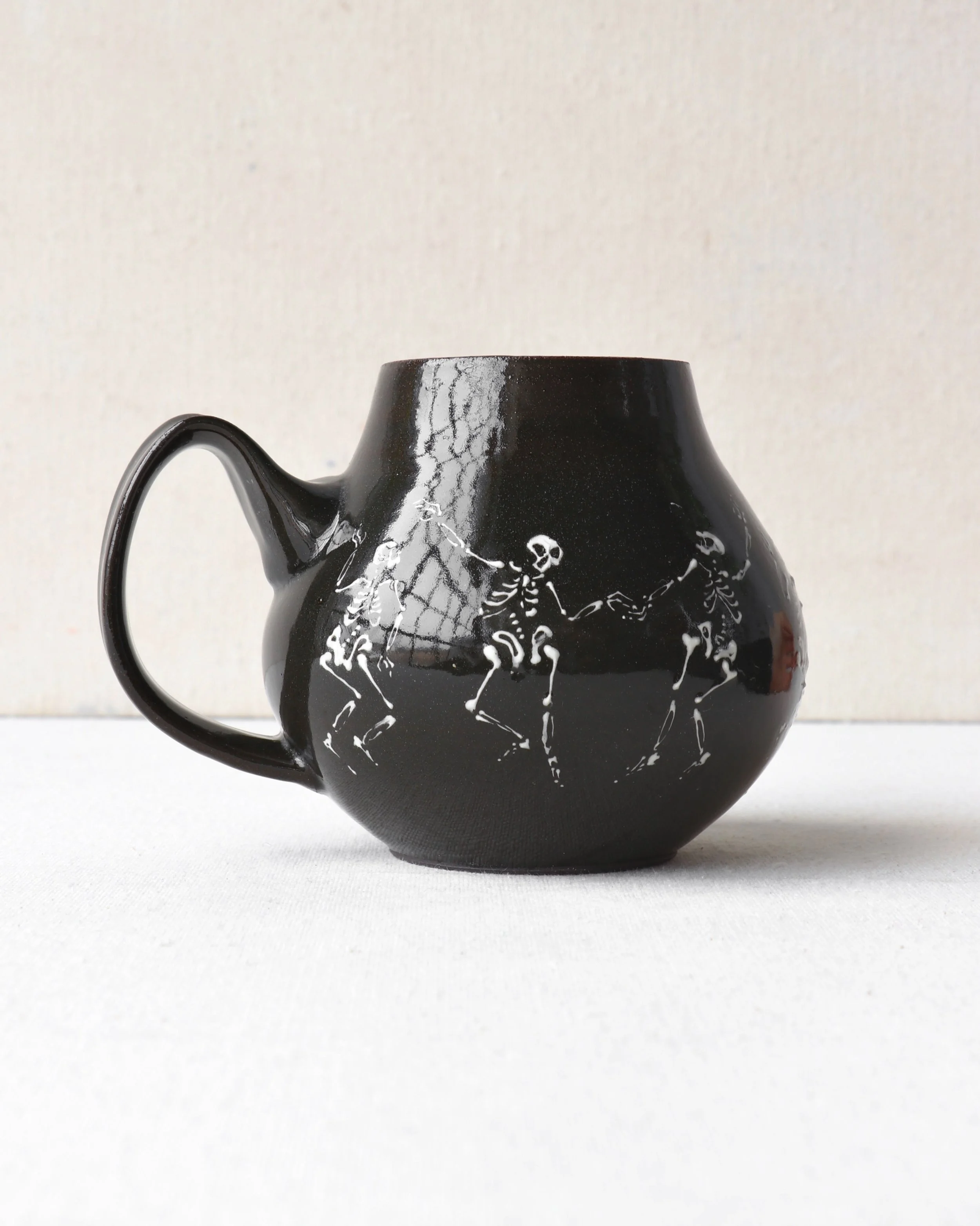 Dancing Skeletons Belly Mug 4