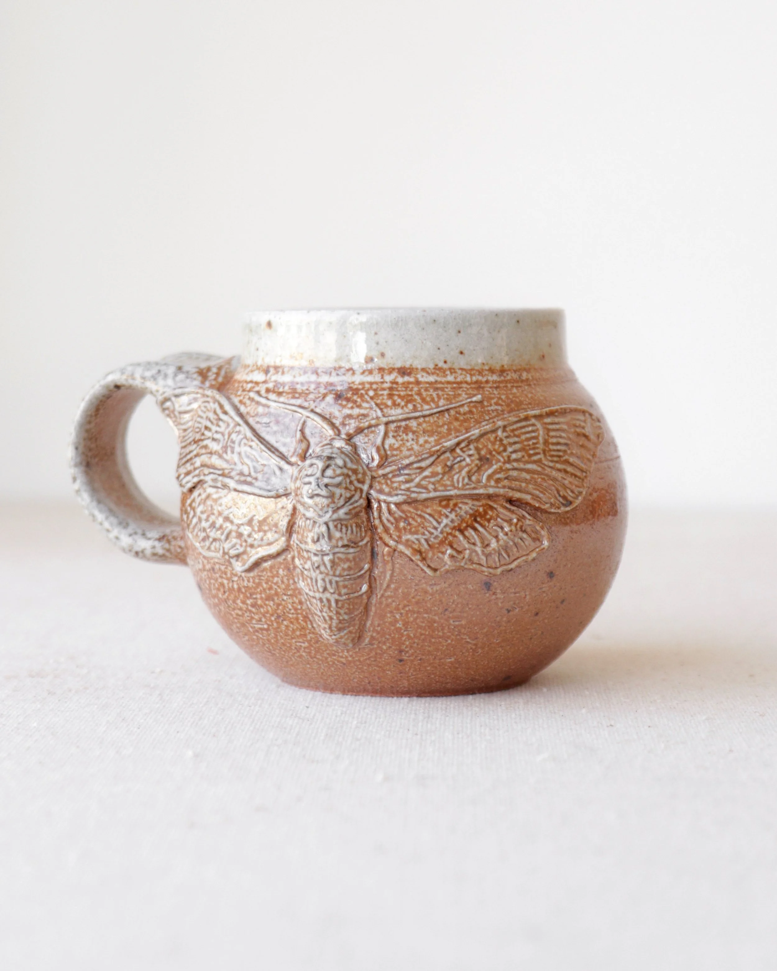 Round Salt Fire Death's Head Hawkmoth Mug