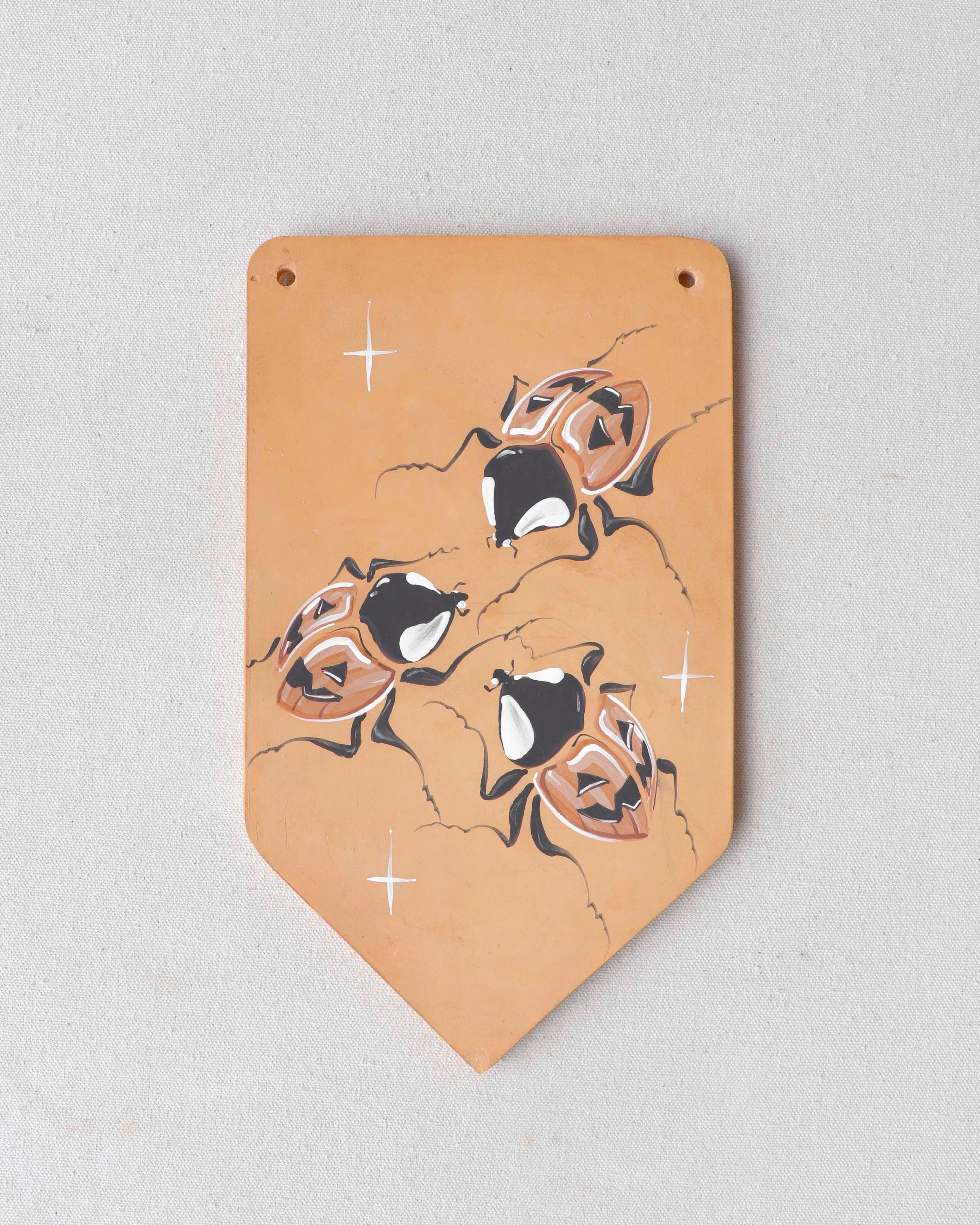 Jack-O-Lantern Ladybug Wall Tile