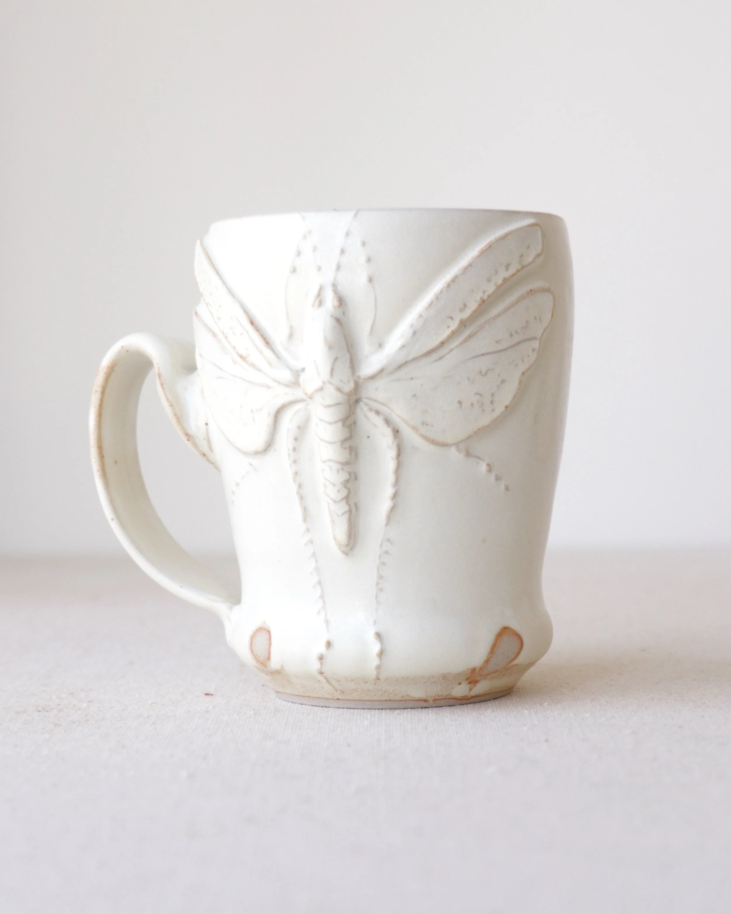 Satin White Grasshopper Mug