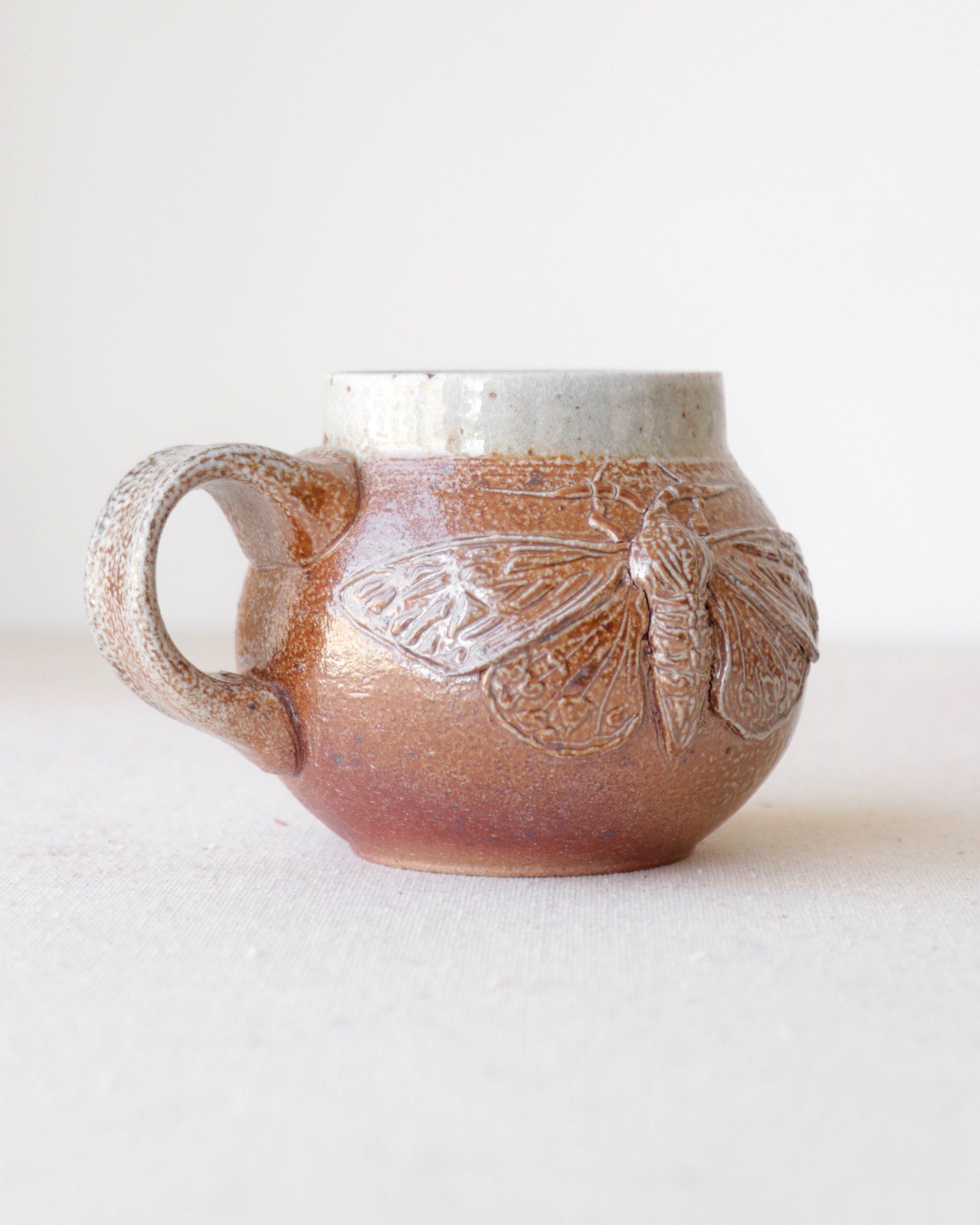 Round Salt Fire Tiger Moth Mug