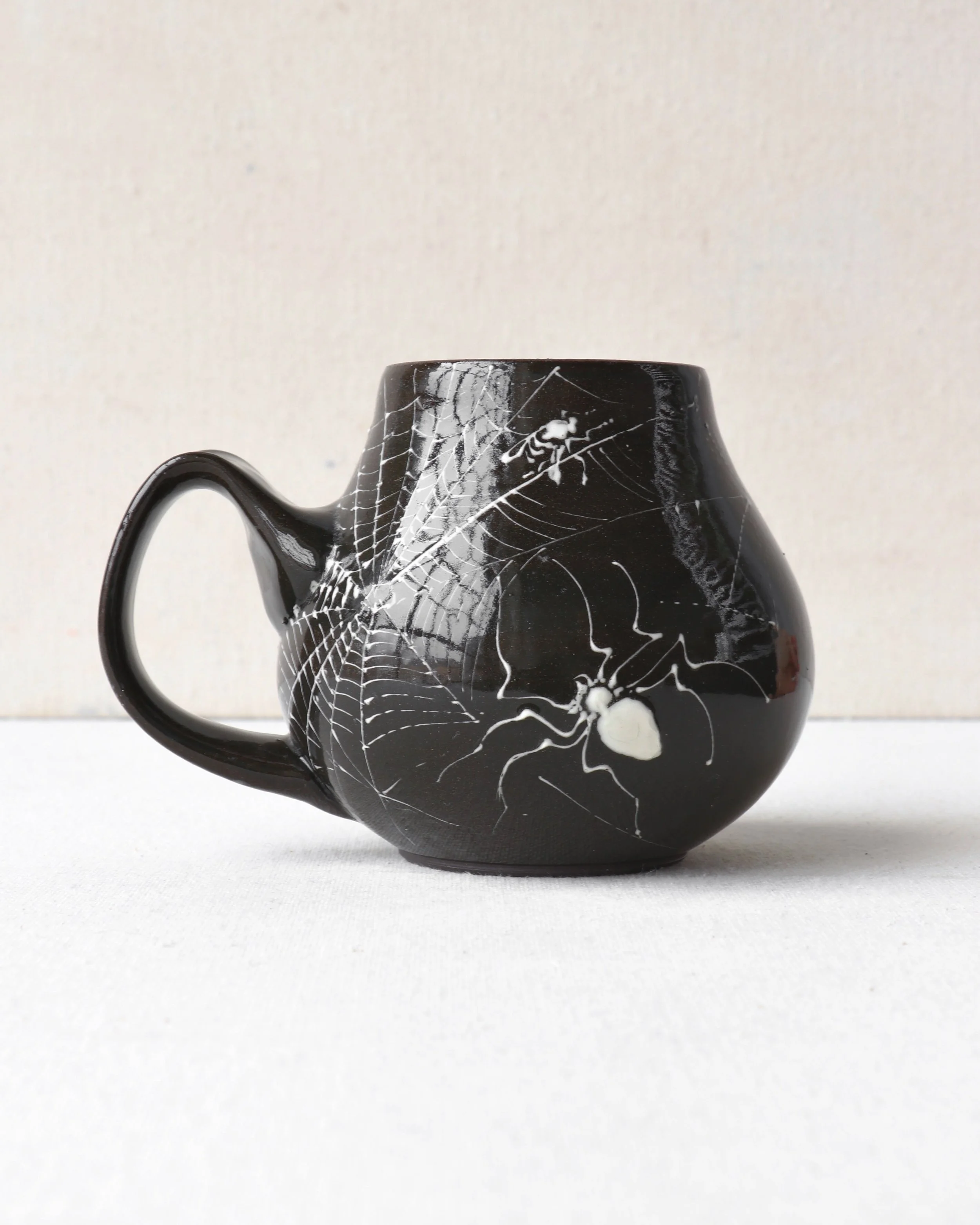 Spider and Webs Belly Mug