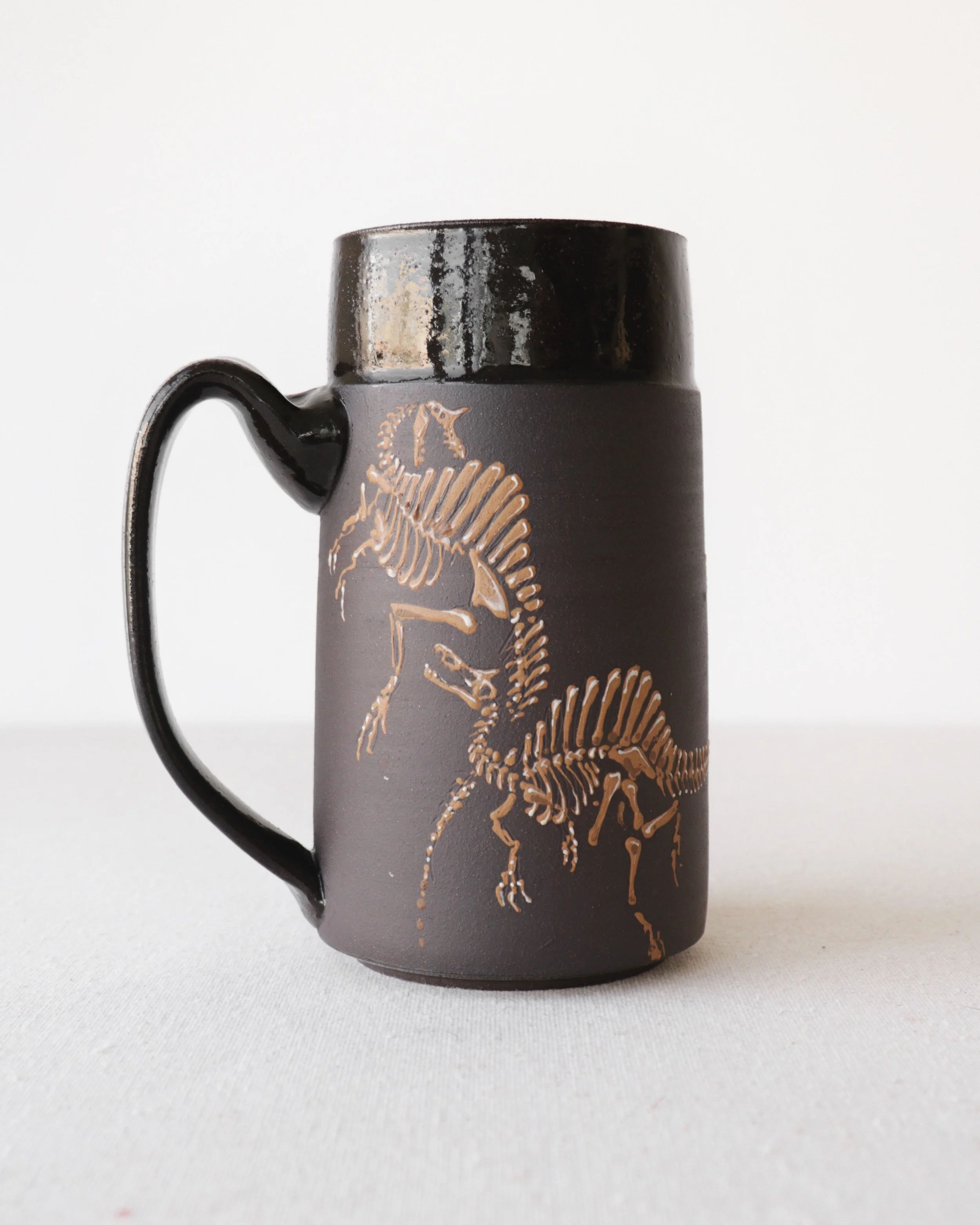 "Hell Heron" Spinosaurus & Mawsonia Coelacanth Stein