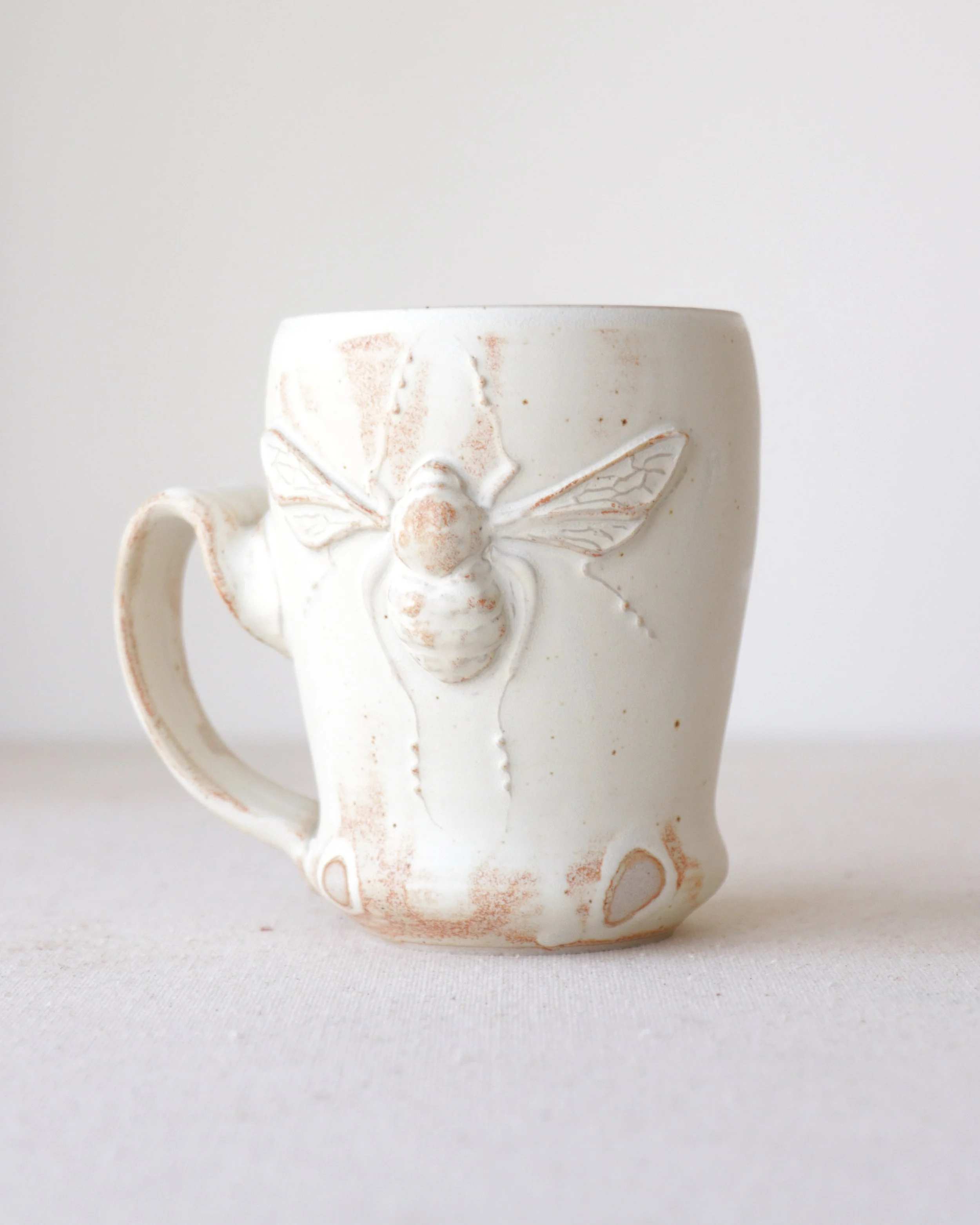 **Seconds** Satin White Bumble Bee Mug