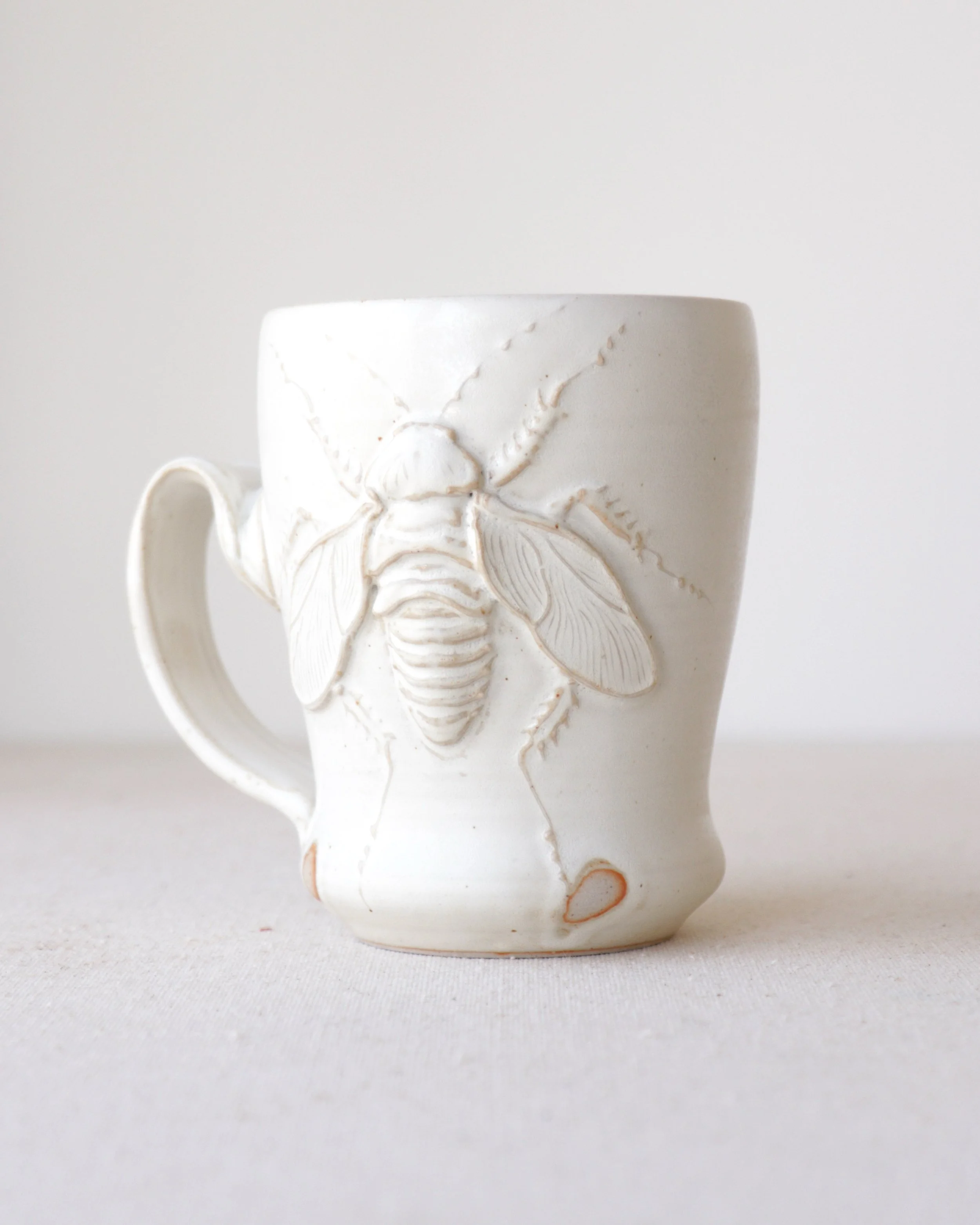 Satin White Cockroach Mug