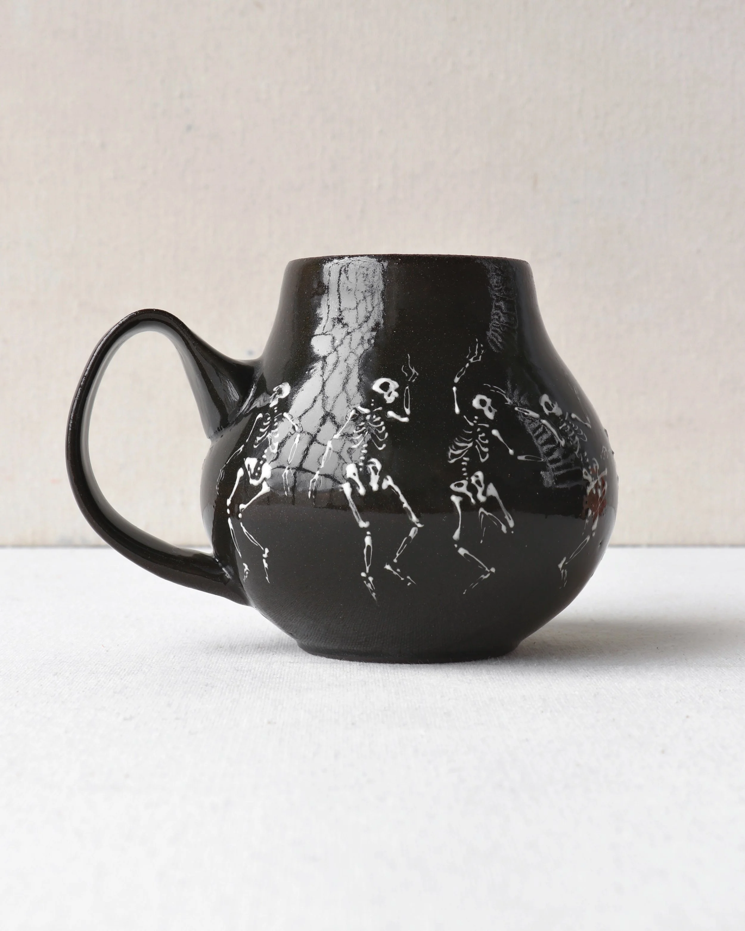 Dancing Skeletons Belly Mug 2