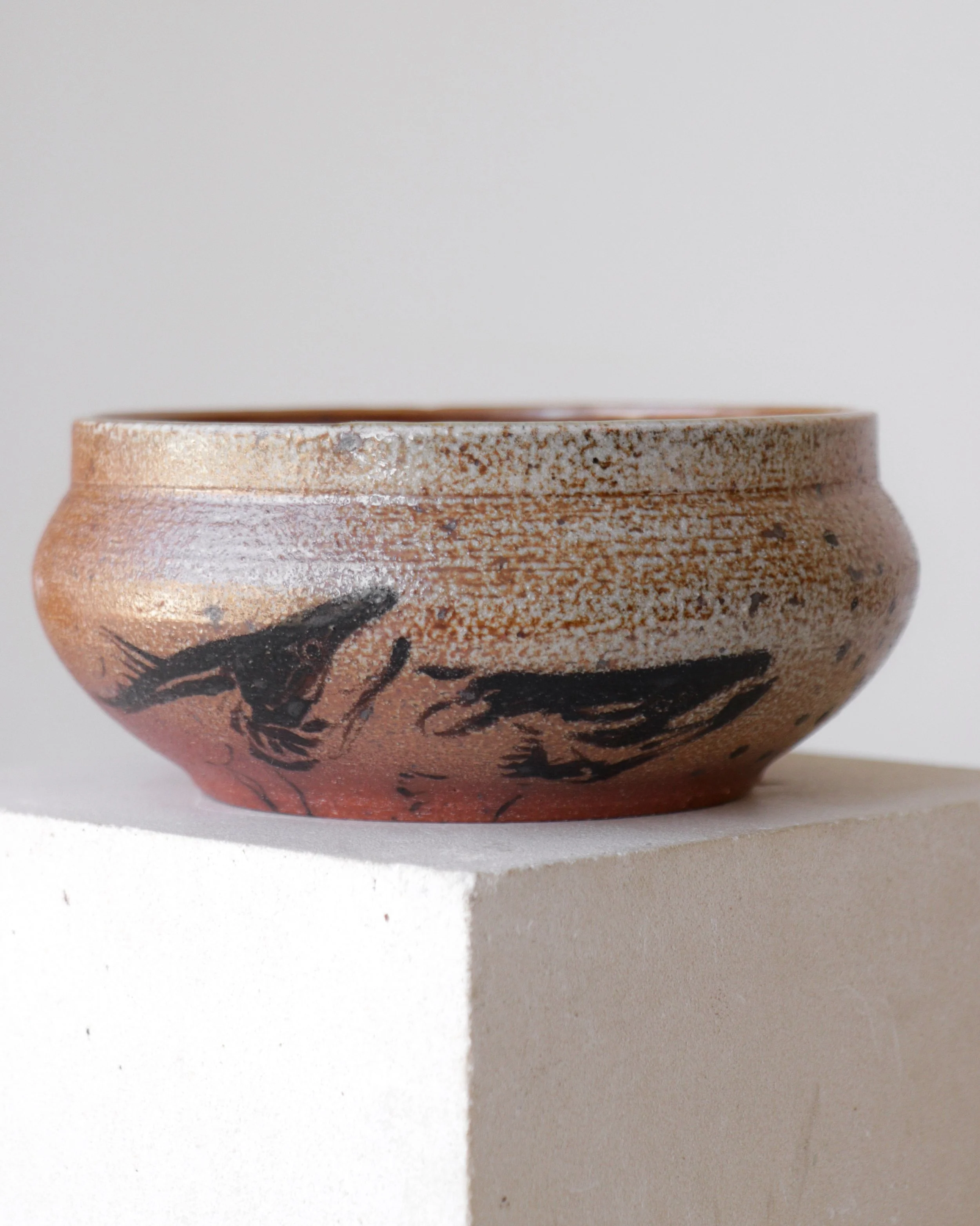 Salt Fire Spawning Salmon Tea Bowl 1
