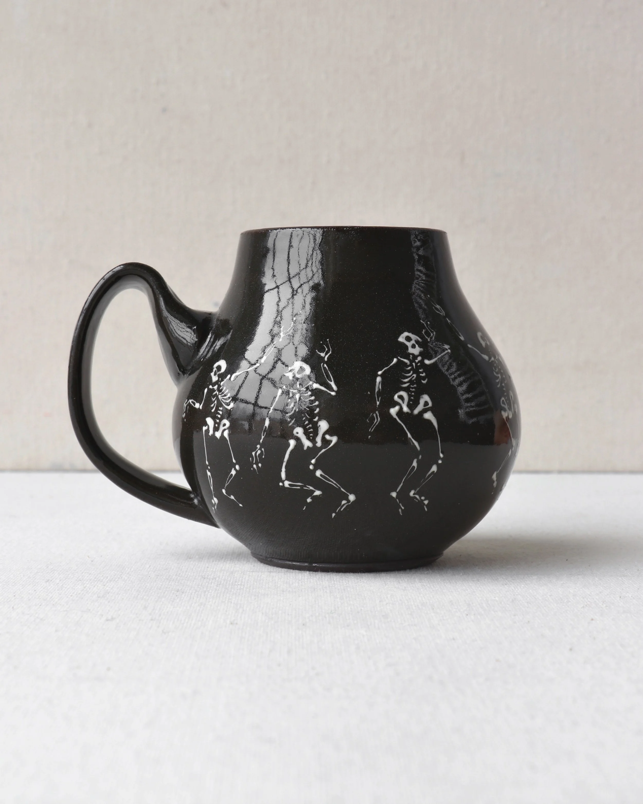 Dancing Skeletons Belly Mug 1