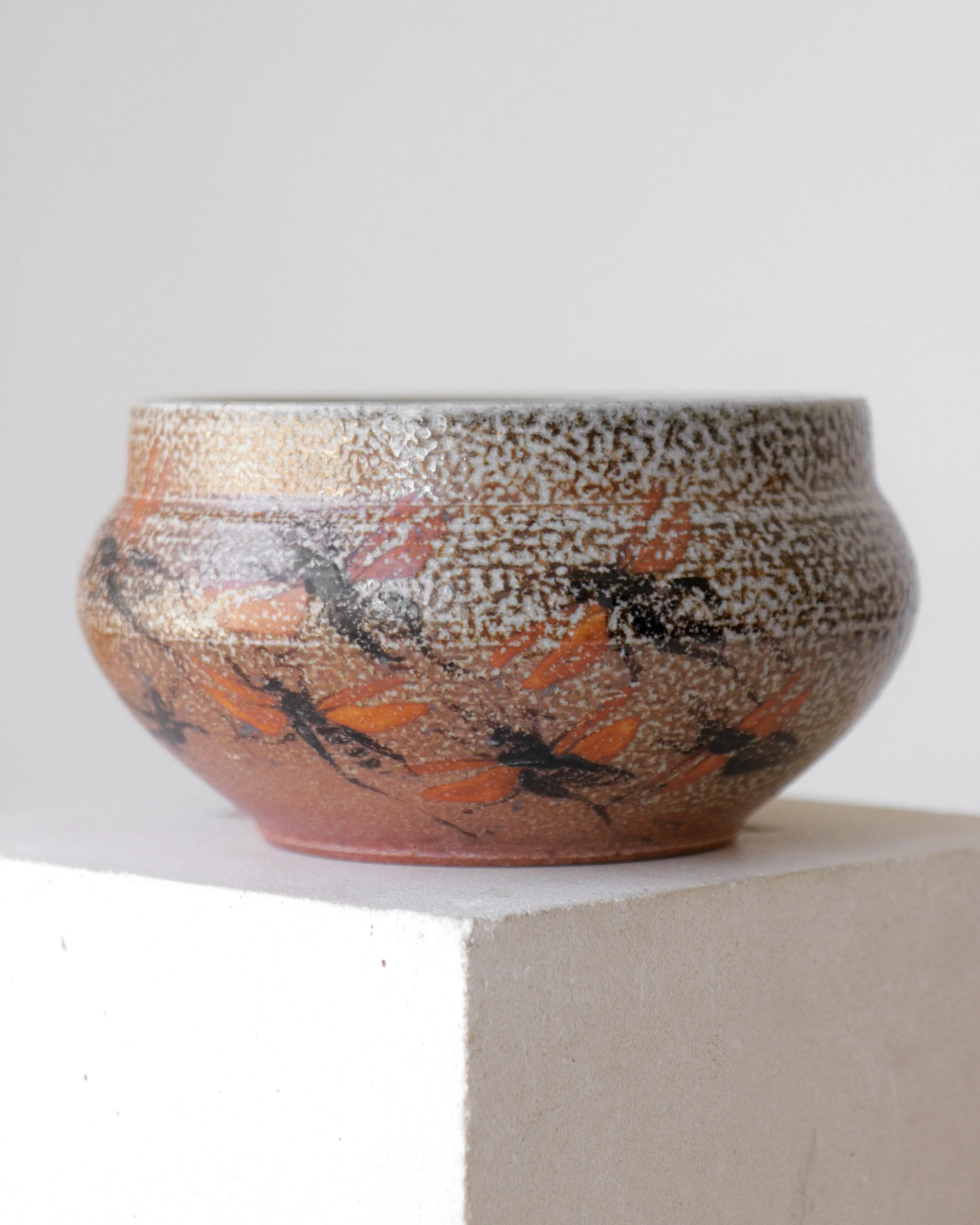 Salt Fire Locust Swarm Tea Bowl 1