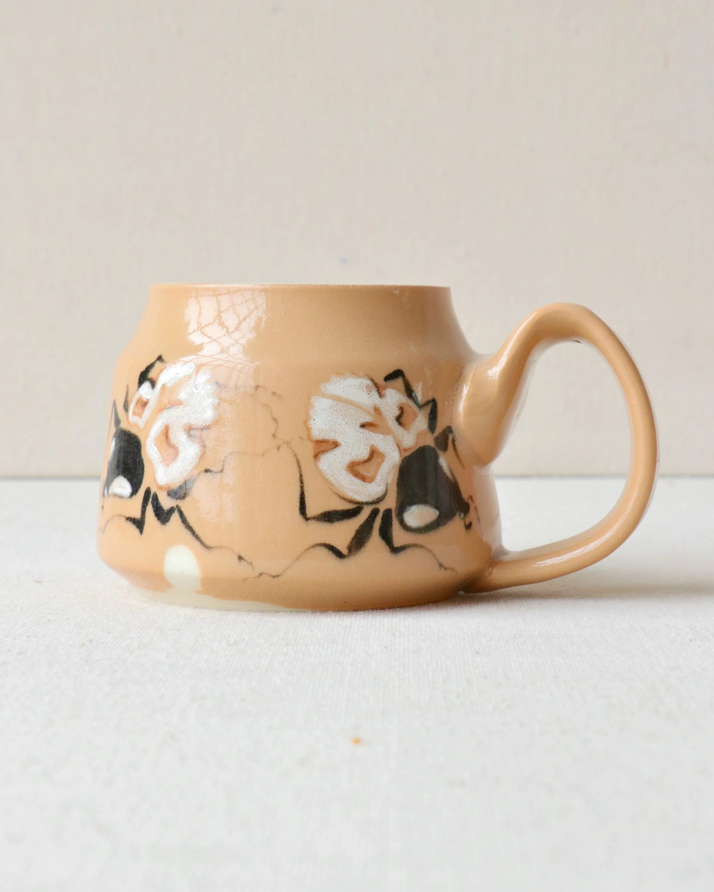 **2nds** Skull Ladybug Painted Latte Mug