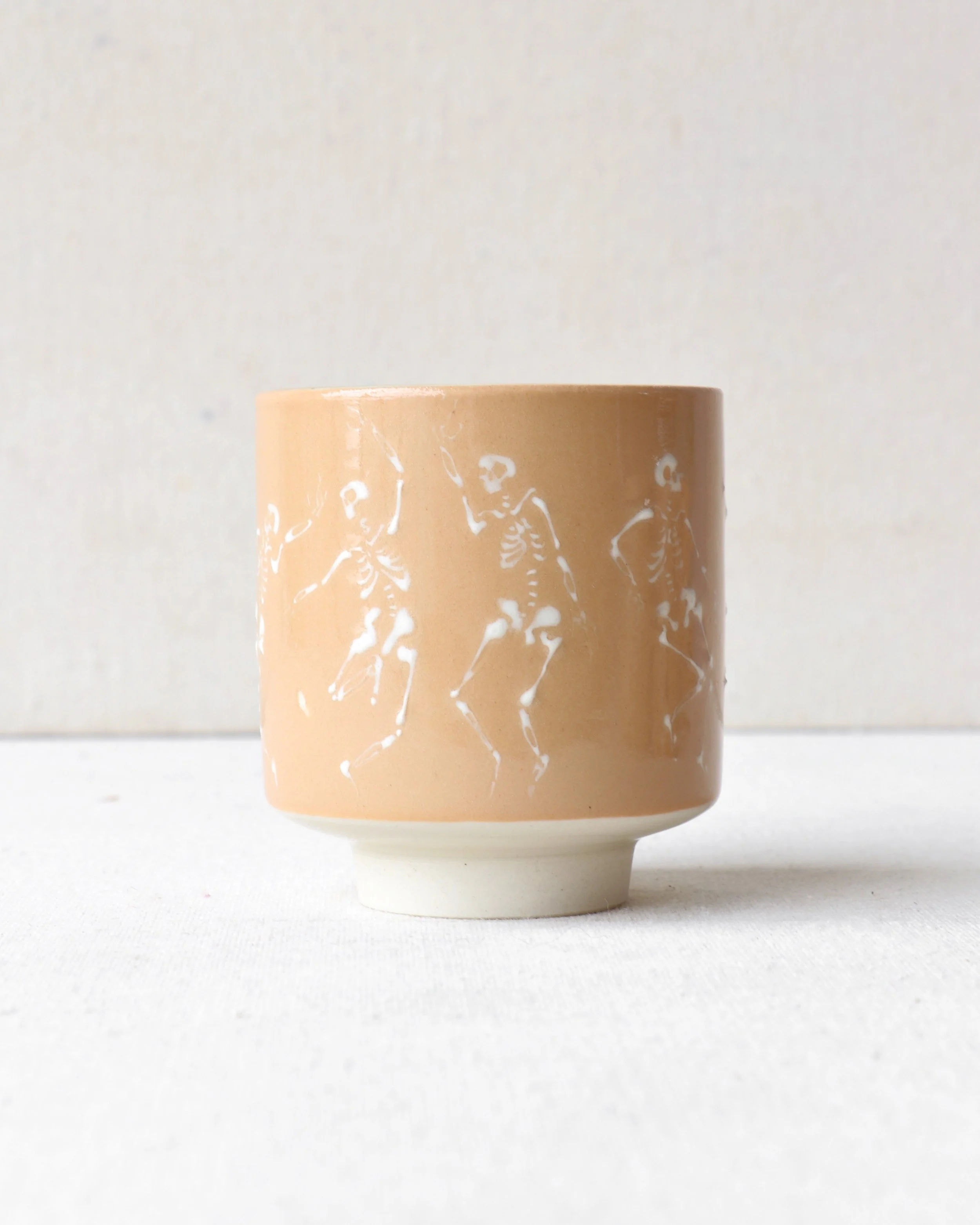Orange Dancing Skeleton Yunomi
