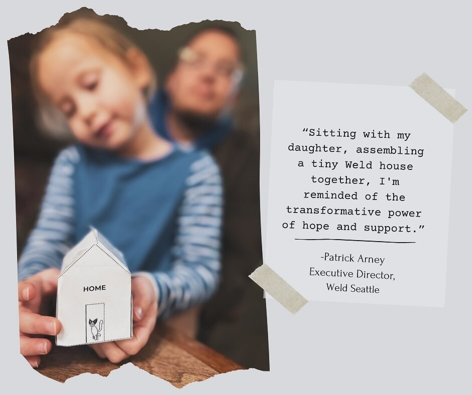 🌟 Reflecting on 100k nights of impact with Weld Seattle. As our Executive Director, Patrick Arney, shares a moment crafting tiny Weld houses with his daughter, we're reminded of the power of hope and community. Your continued support makes stories l
