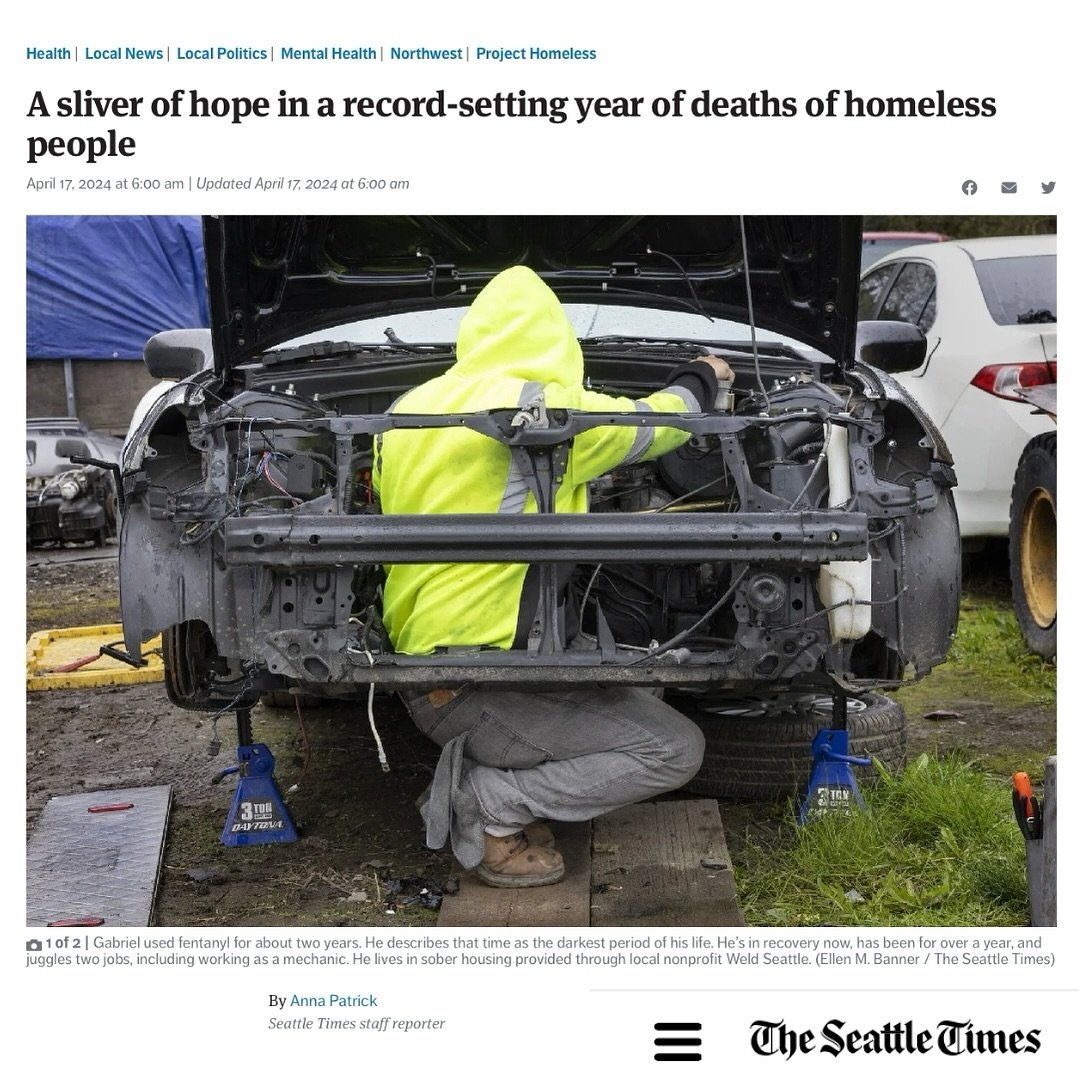 We&rsquo;re in the news. 📰 Gabriel&rsquo;s journey of recovery, featured in the Seattle Times, is just one of many stories of transformation at Weld Seattle. Proud to offer sober housing and support for those moving beyond addiction and incarceratio