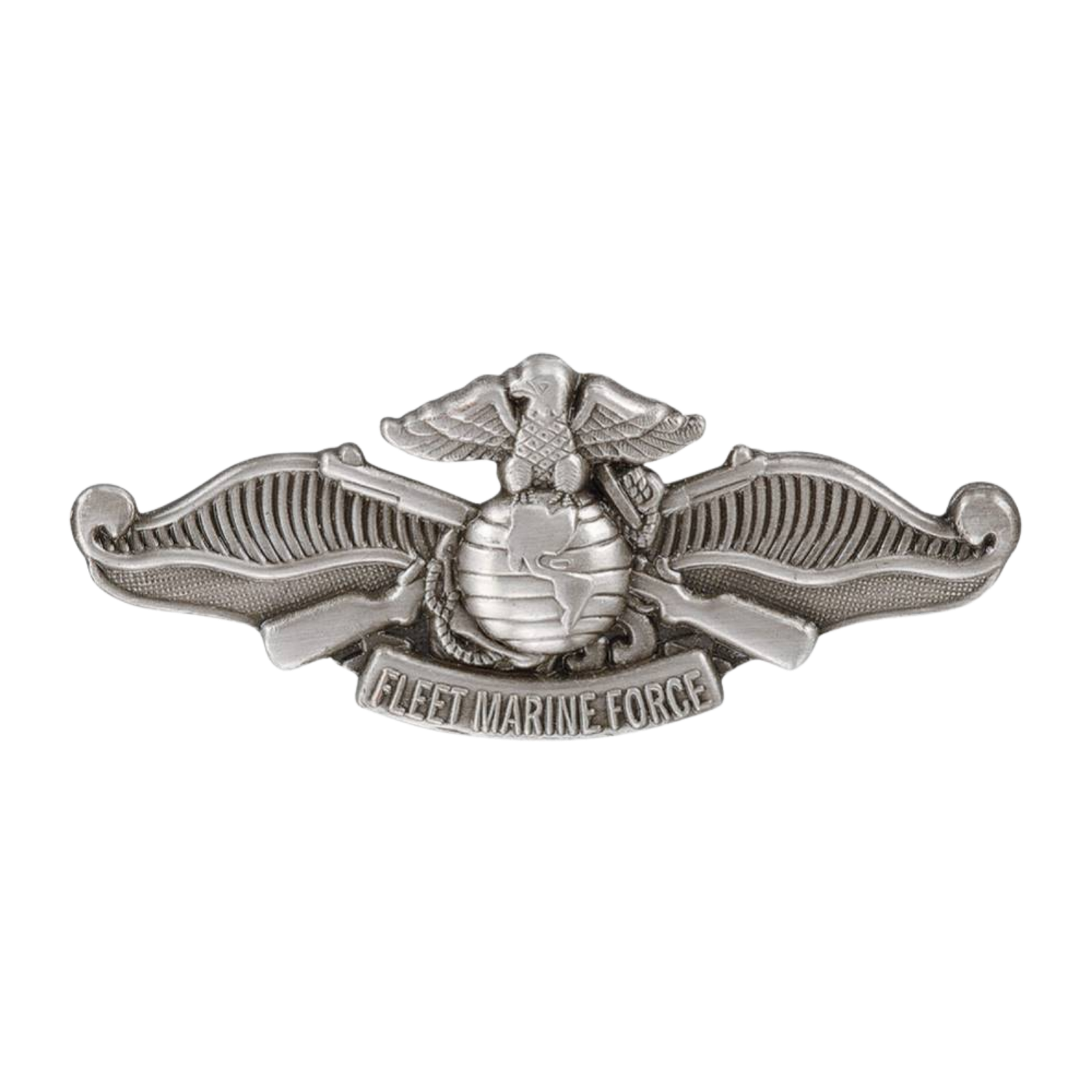 United States Marine Corps Fleet Marine Force badge with eagle, globe, and anchor emblem, and a fierce eagle perched on top.