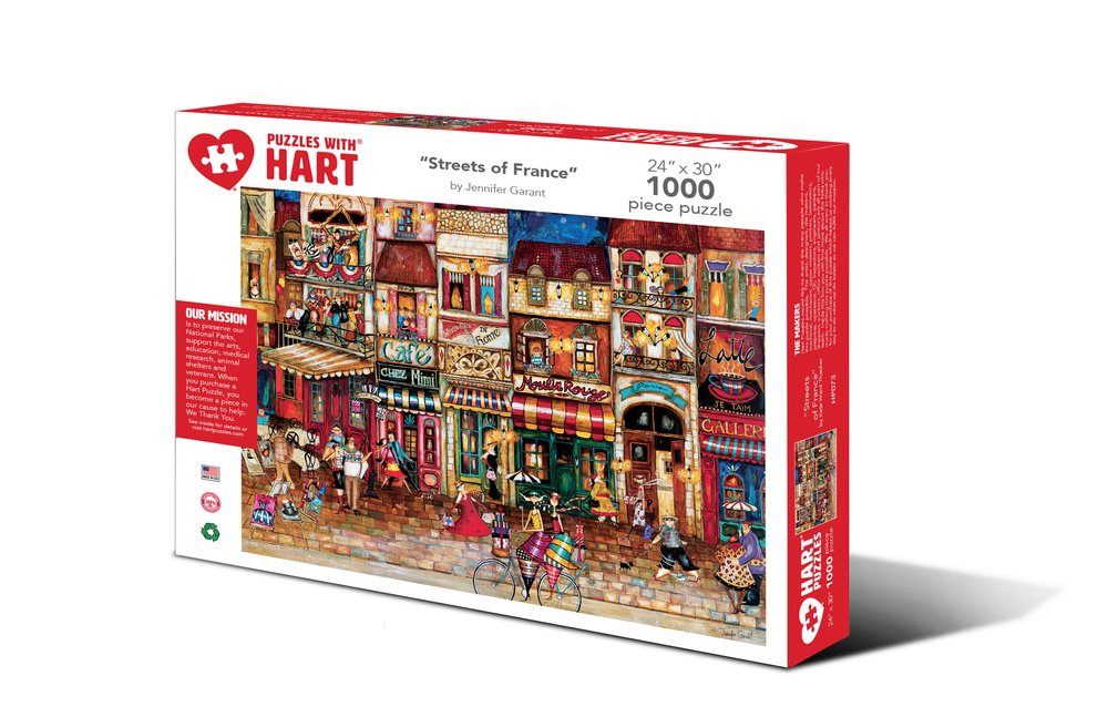 Hart 1000 piece puzzles. Our mission is to give back; our goal is to tug  heartstrings. Made in USA — Hart Puzzles