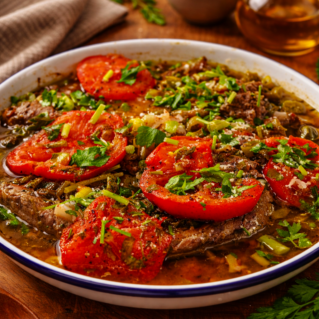 Laħam fuq il-Fwar u Brodu tat-Tiġieġ&nbsp;