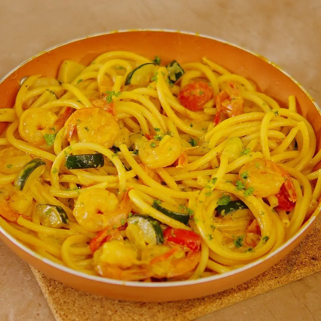 Curried Prawn Bucatini
