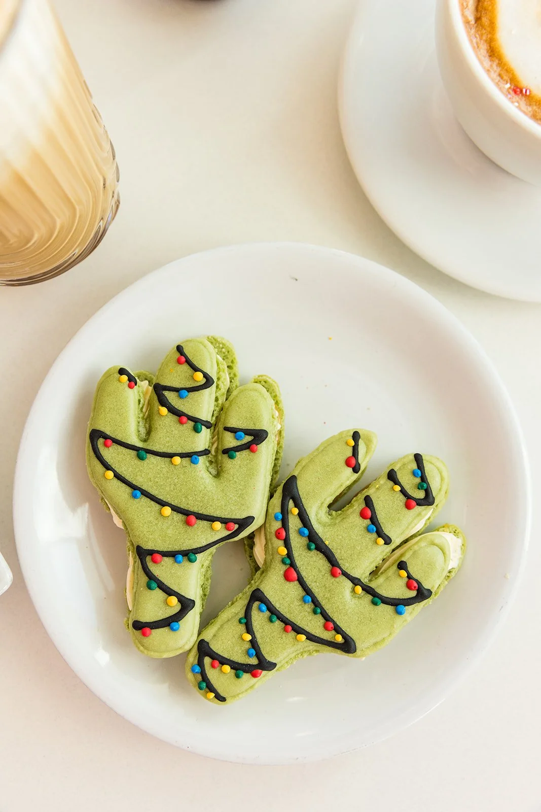 French Macarons Saguaro Cactus Holiday Shape