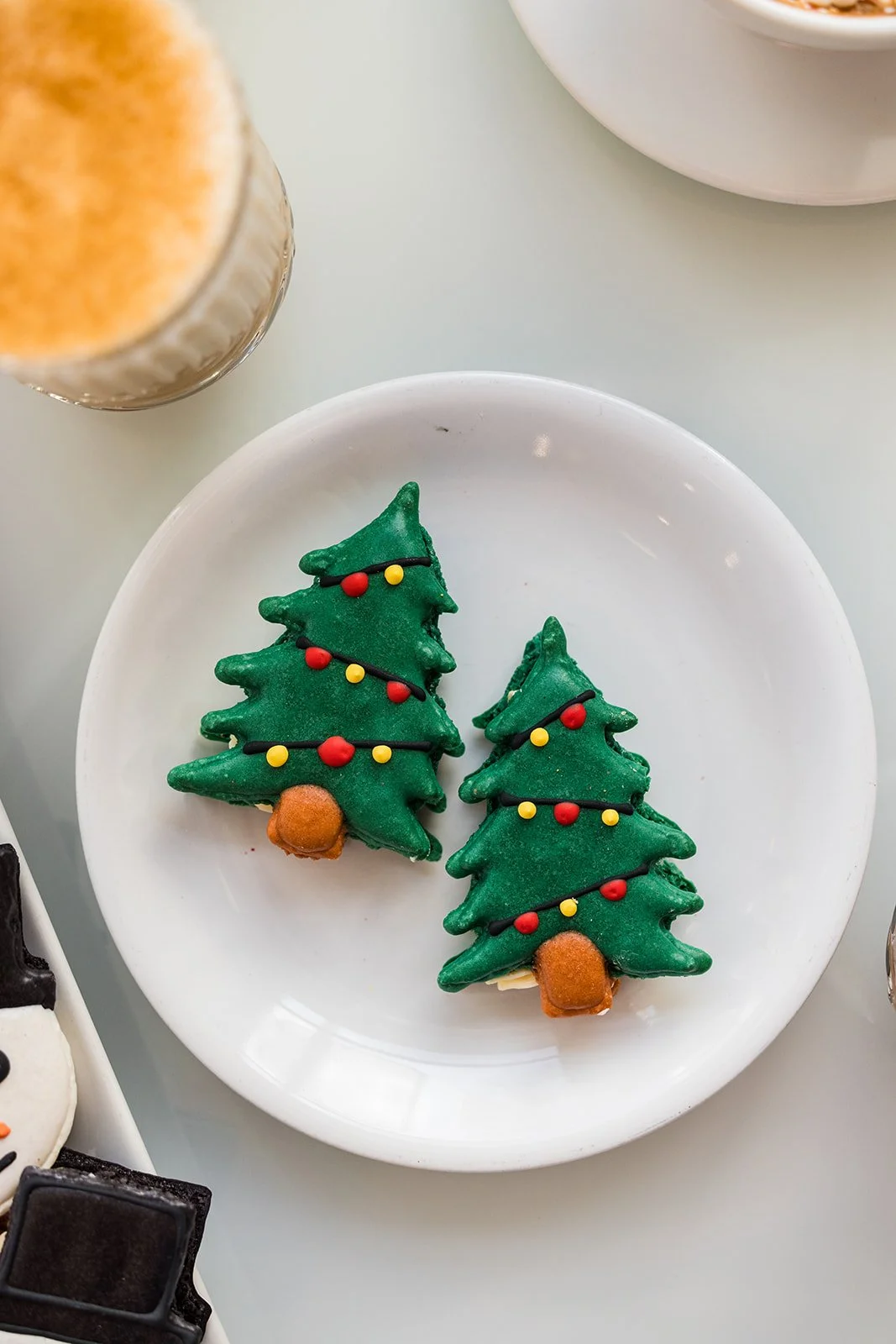 French Macarons Christmas Tree Holiday Shape