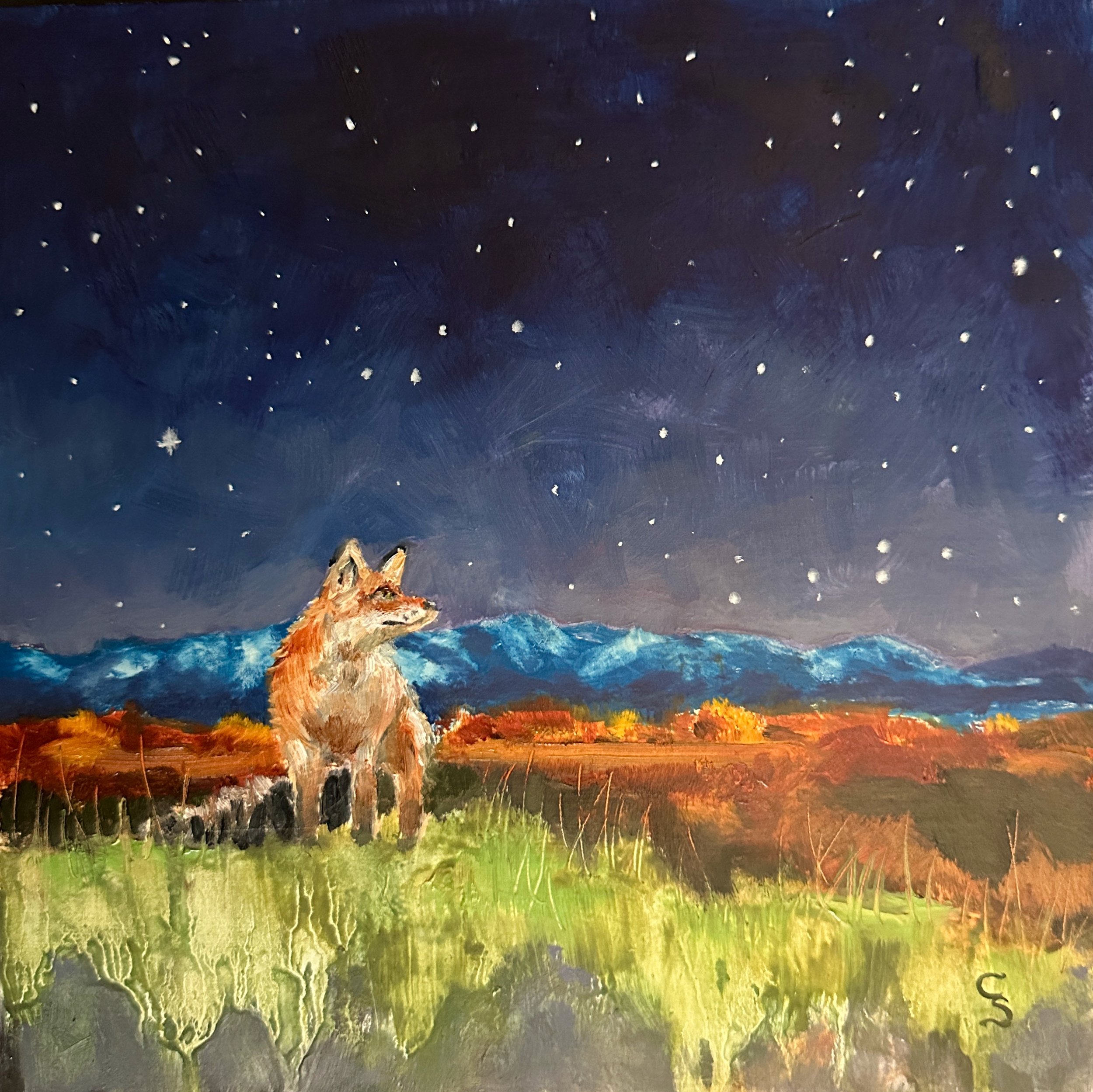   Wildly Alone   
8 x 8 inches  
Oil on Gessobord