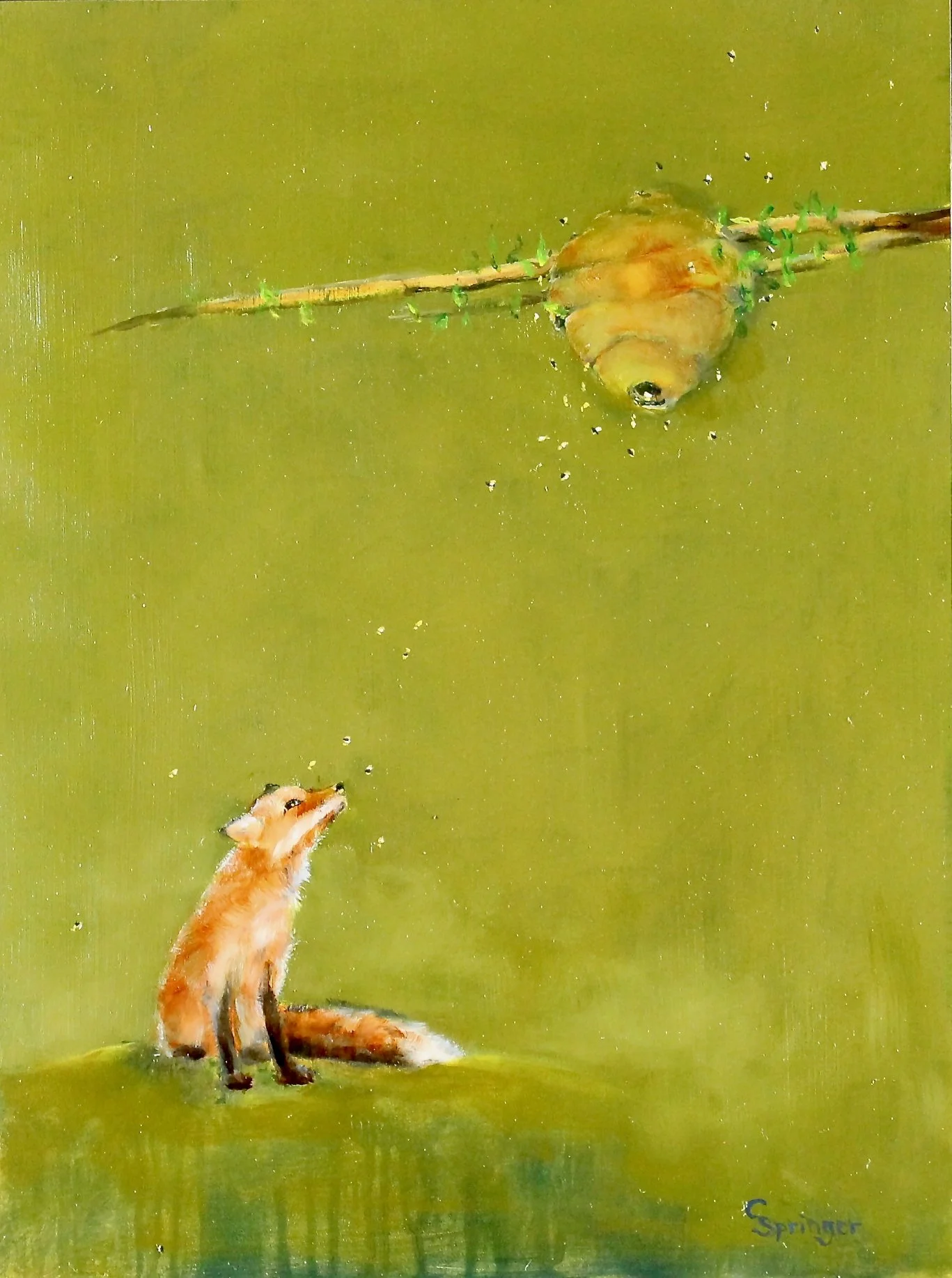  Trickster 
$650 
12 x 16 inches 
Oil on Ampersand Gessobord