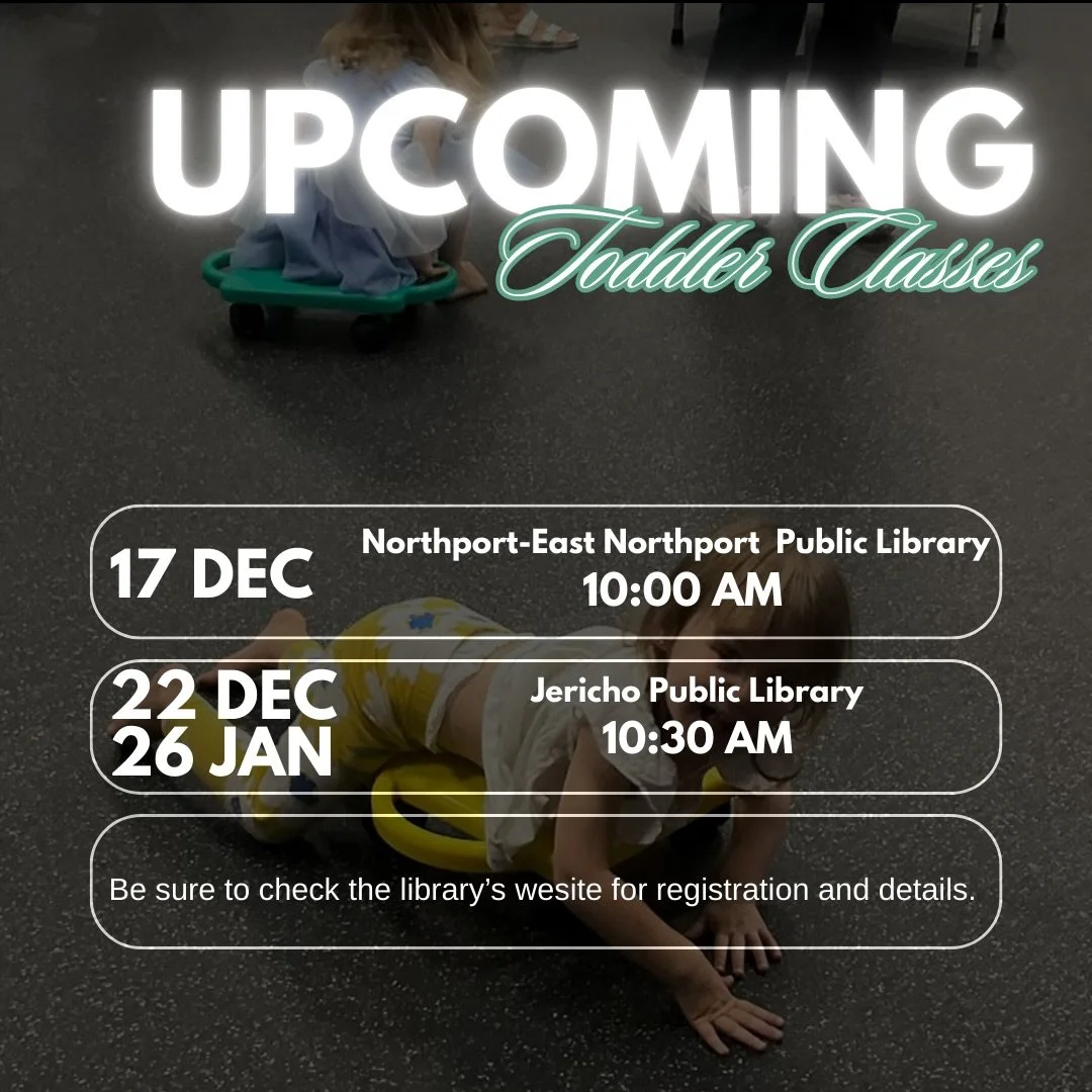 Save the Dates🗓️ 
Join us for on-the-floor play with your little one!

Exploratory and guided skill-building 🧠💪play for children 18-36 months. Come for the experience, leave with reproducible ideas to use in the home 🙌

Be sure to visit the libra