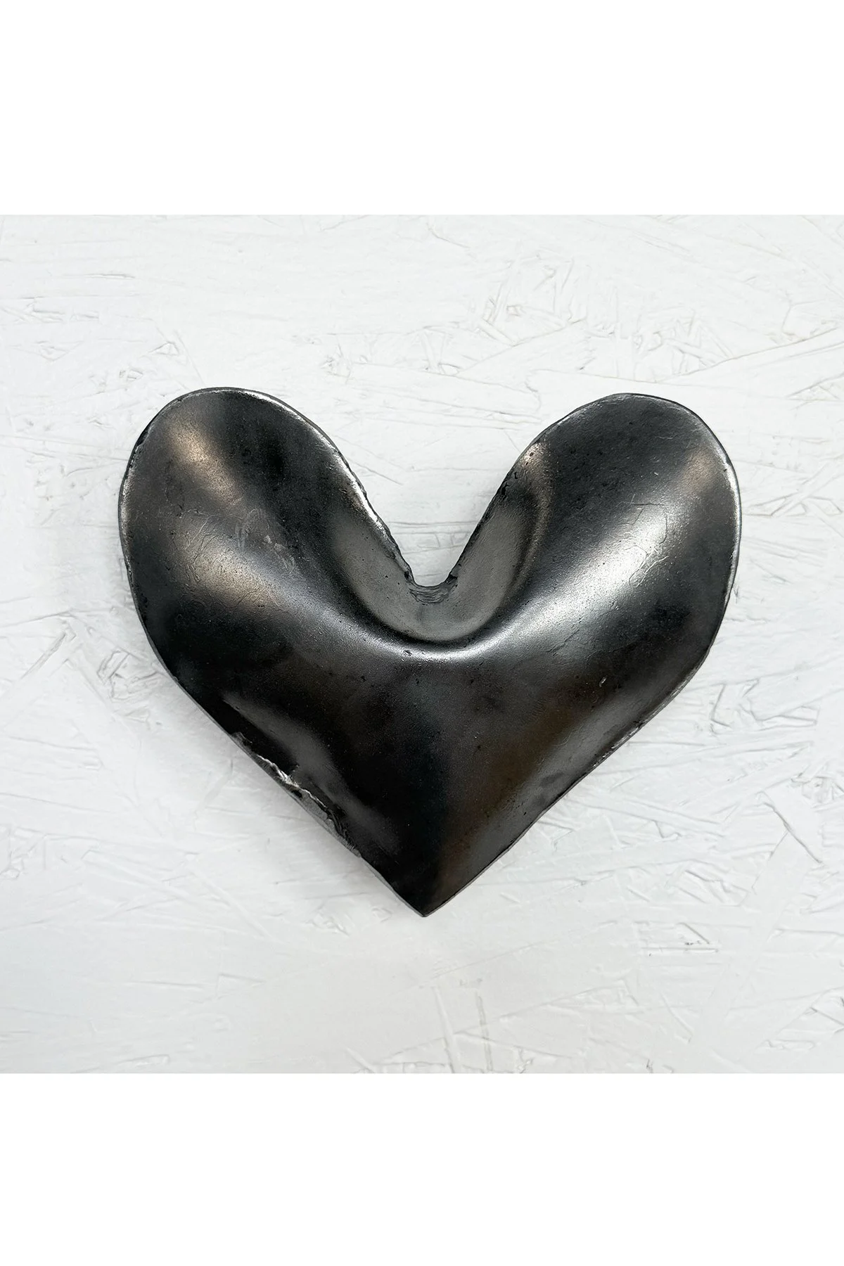 SC015 Small Shiny Steel Heart Sculpture