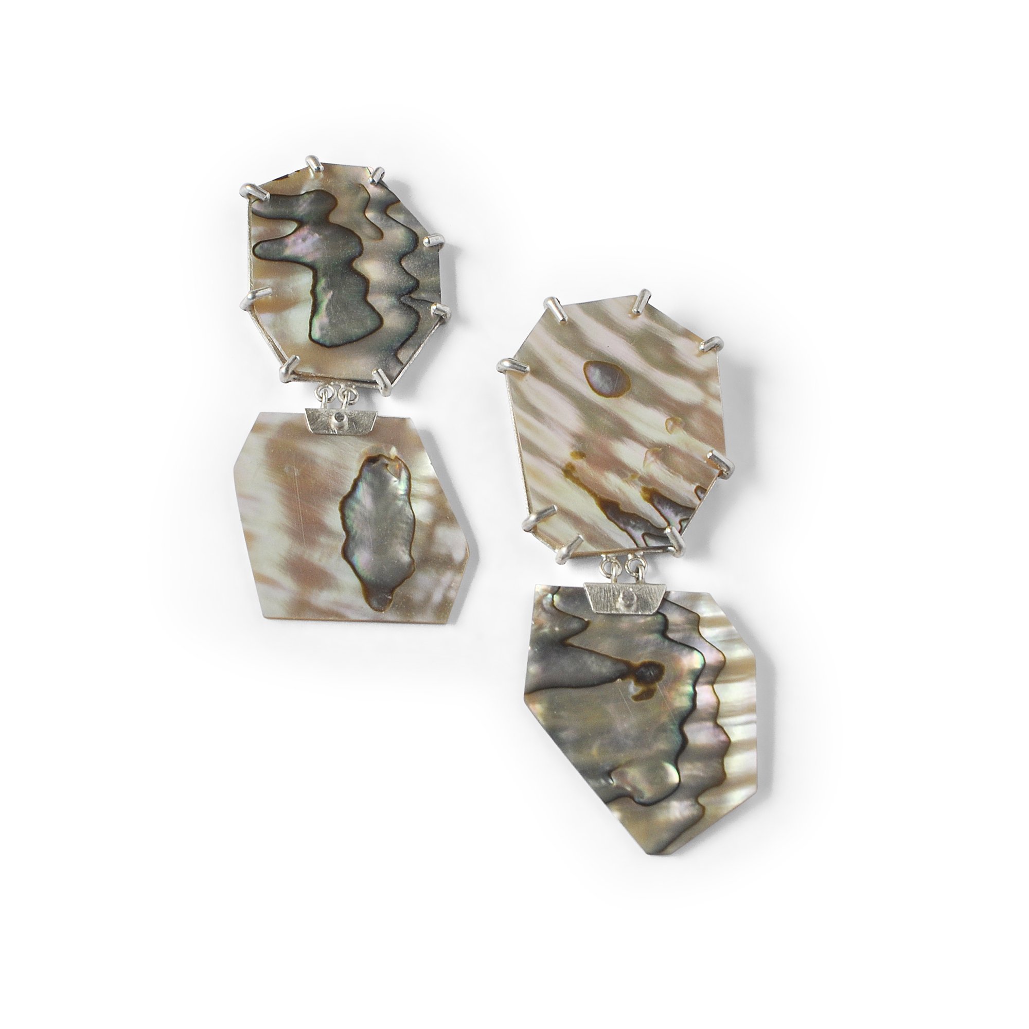 Mexico Green Abalone Drop Earrings