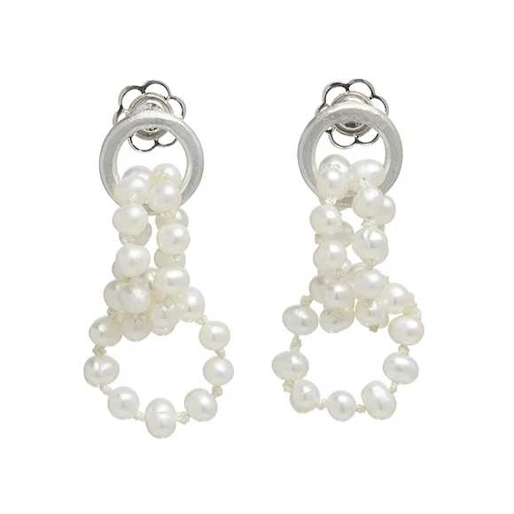 E417 Pearl Bubbe Drops in White Freshwater Pearl