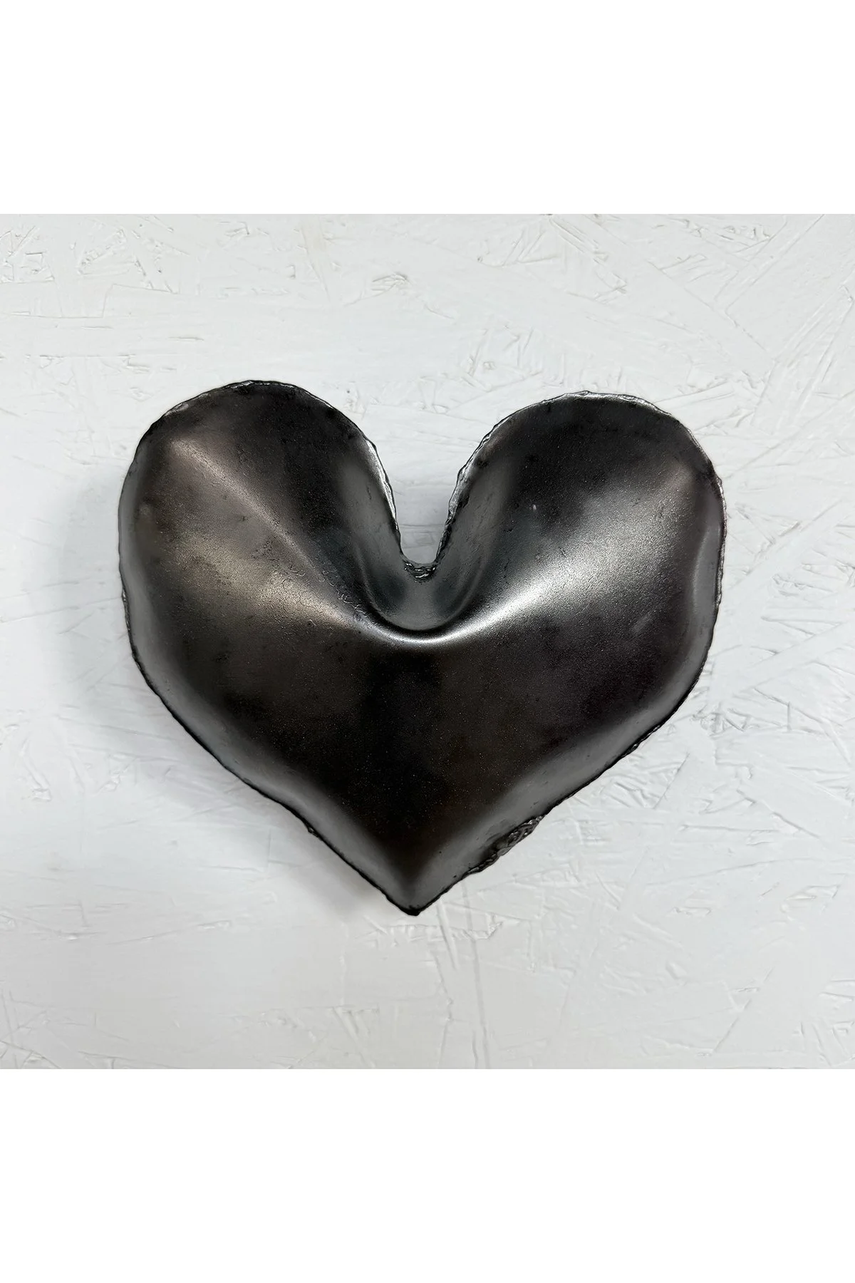 SC014 Big Shiny Steel Heart Sculpture