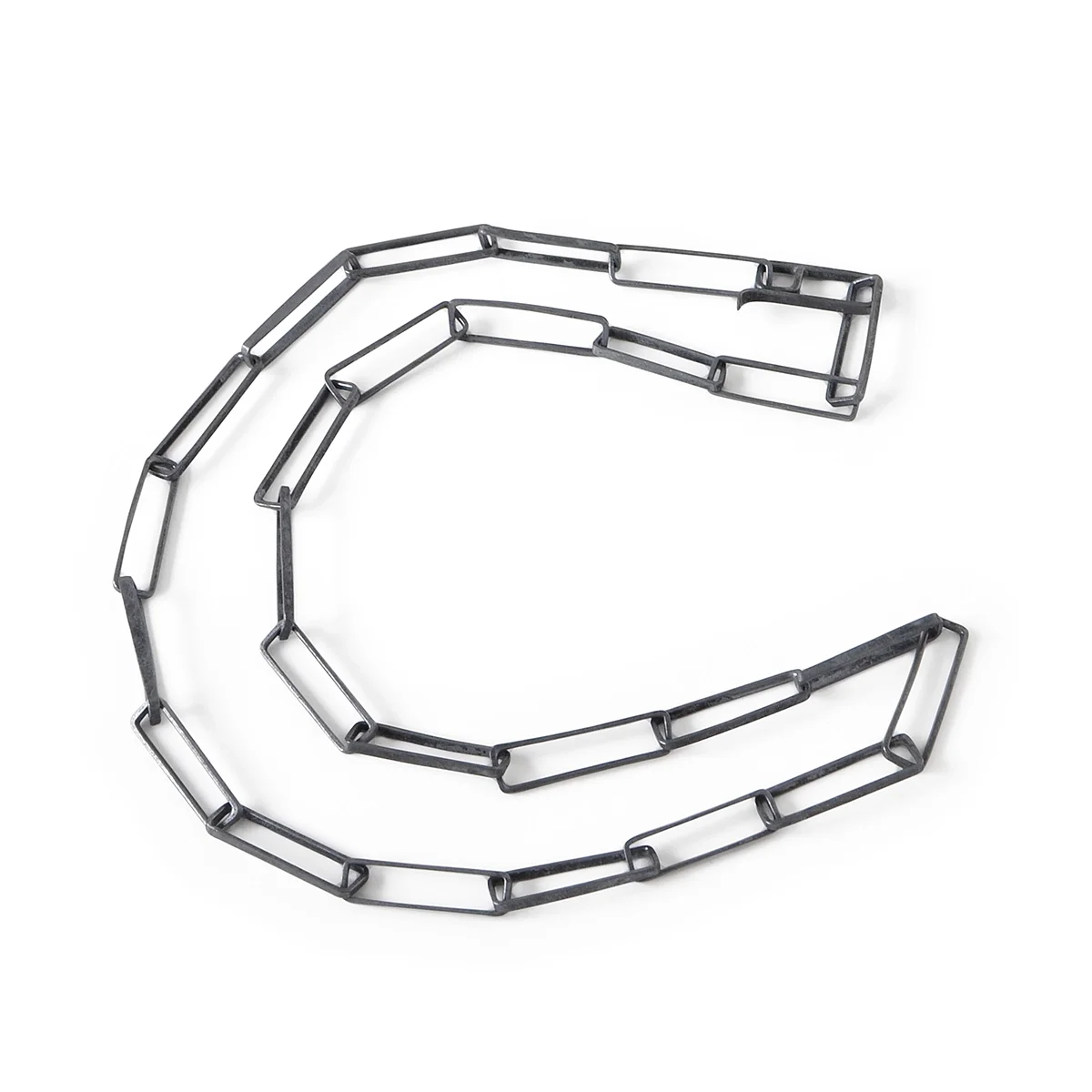 N241 Short Paperclip Chain in oxidized sterling silver