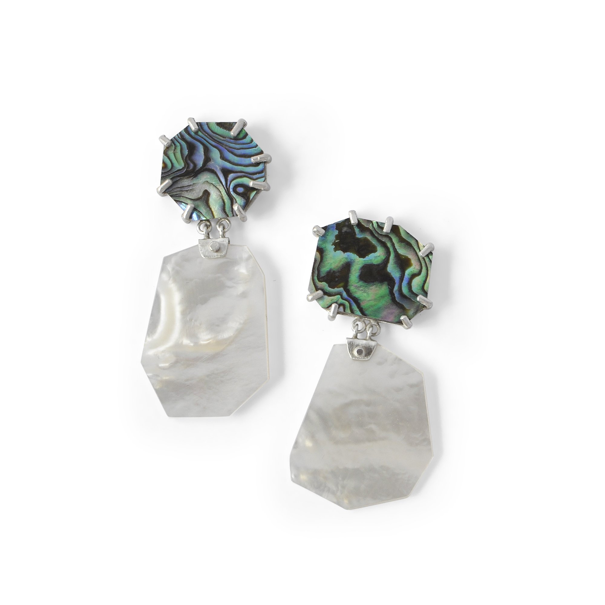 Green Abalone Mother of Pearl Drops