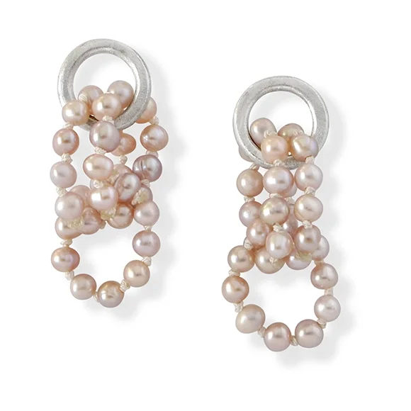 E414 Pearl Bubbe Drops in Pink Freshwater Pearl