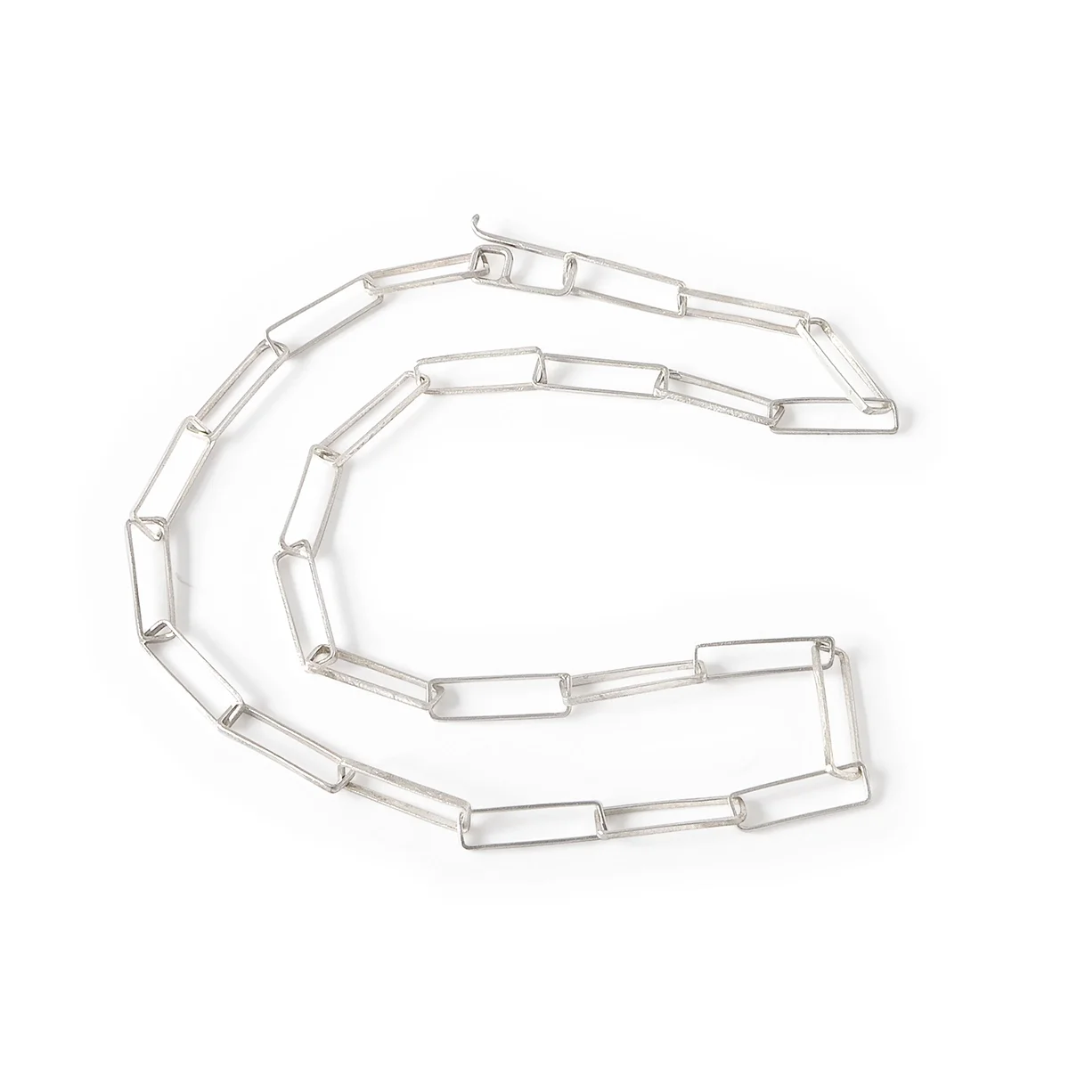 N238 Short Paperclip Chain in solid sterling silver