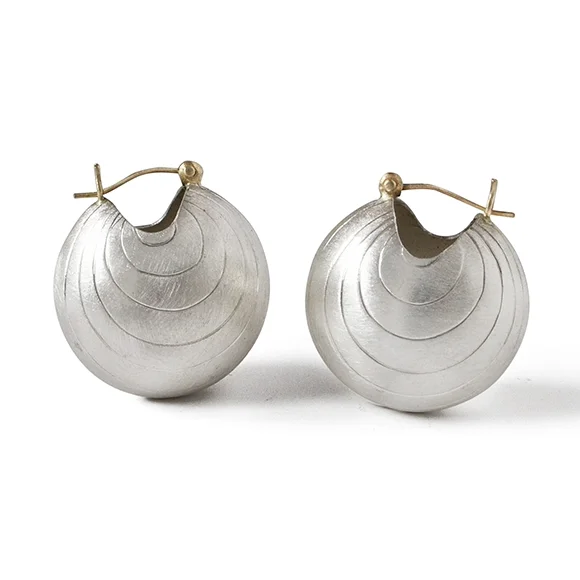 E439 Pearl Engraved Bauble Earrings with 14k yellow gold ear wire