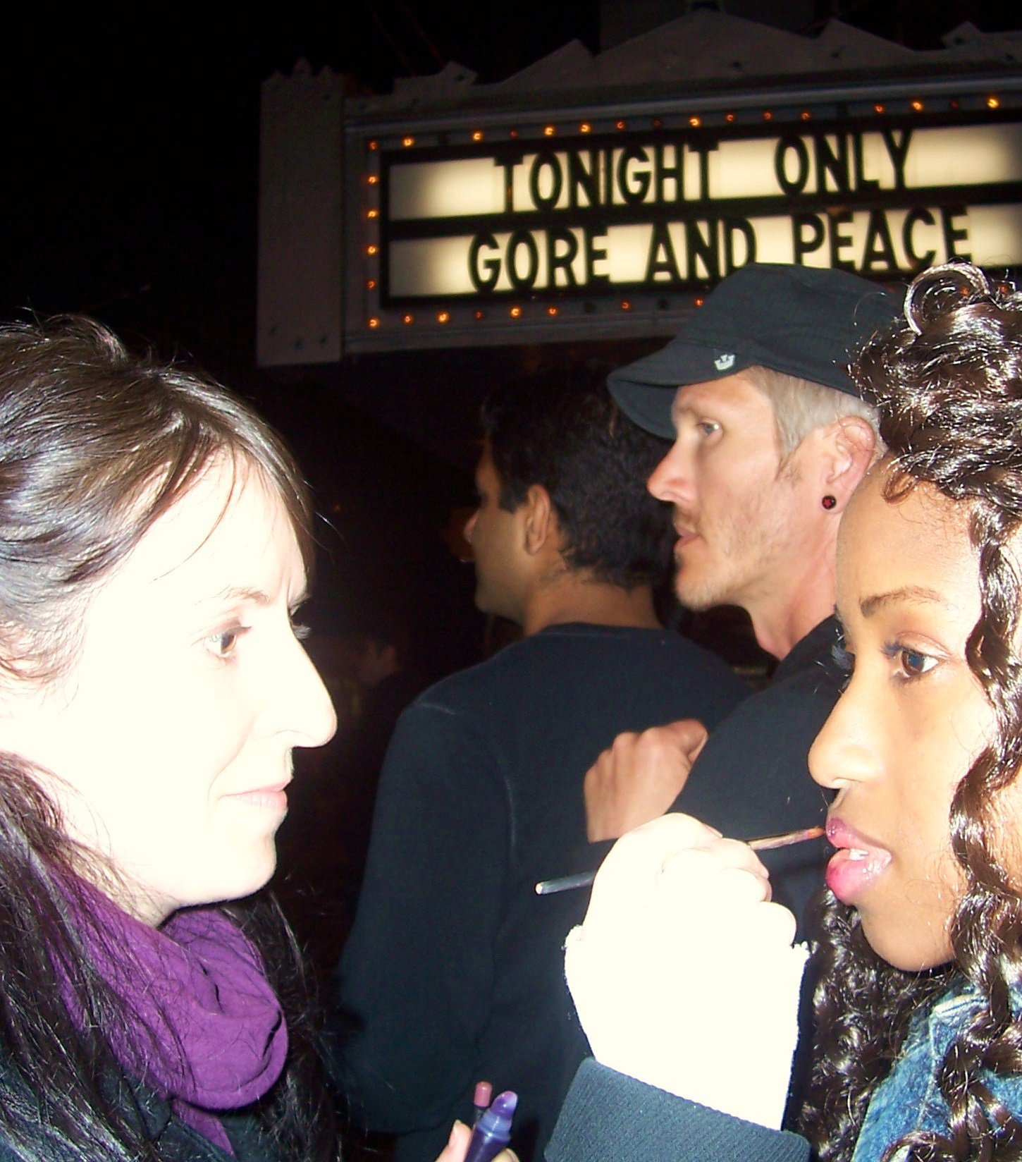 On the set of All About Evil, 2010