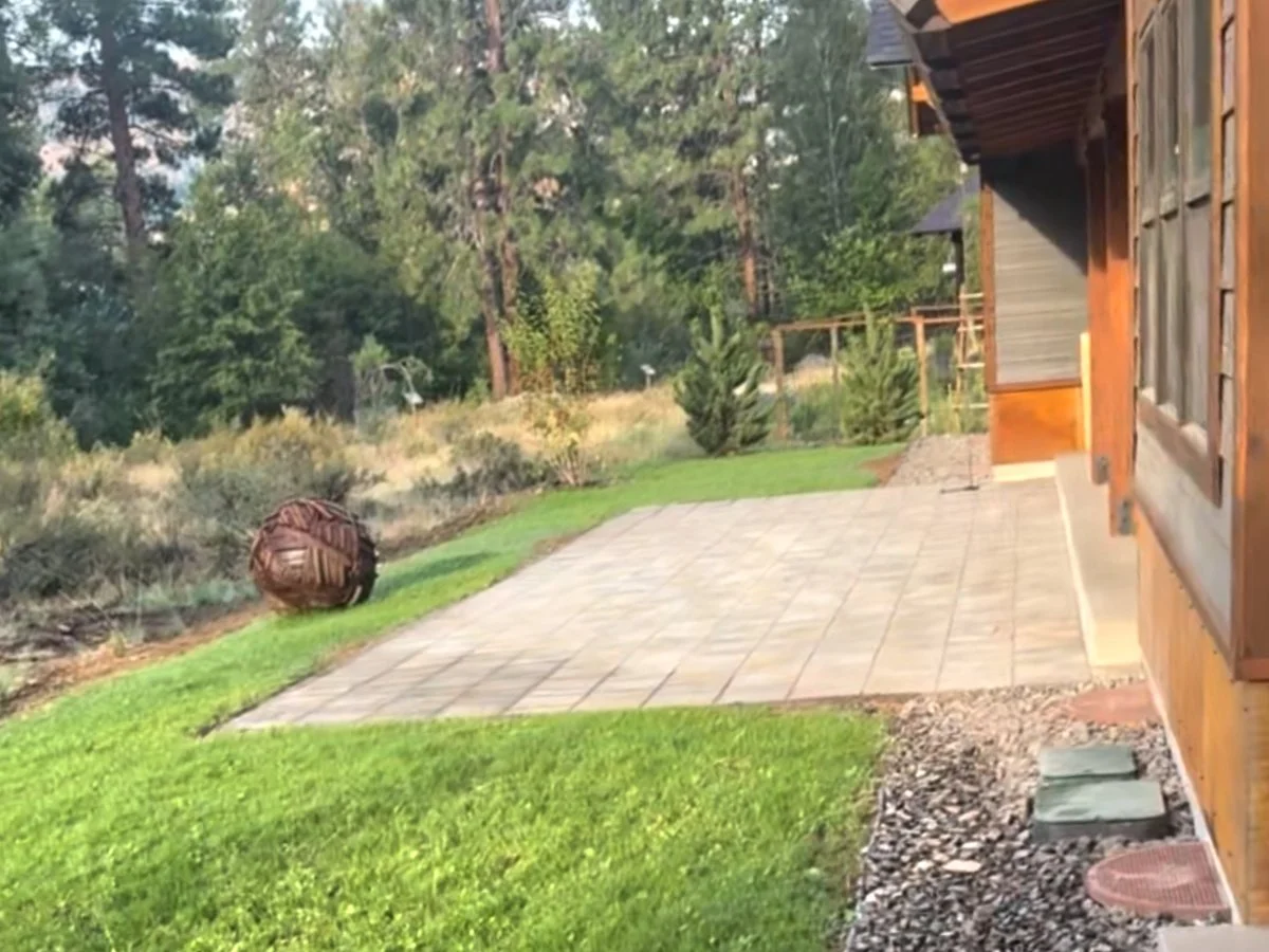 Patio with "Bernie Ball"