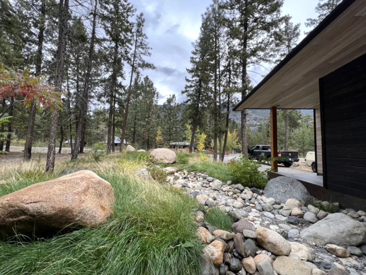 Accent Boulders in Streambed