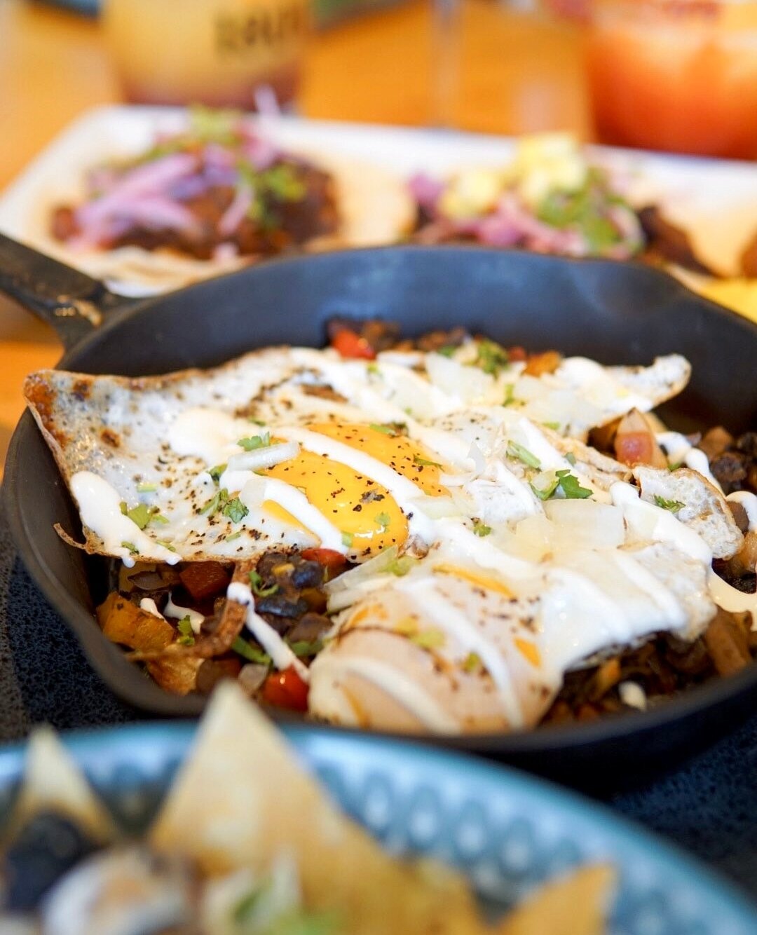 Brunch is SERVED!⁠
⁠
Our NEW brunch menu is live - you don't wanna miss it! Pictured here: our Skillet Huevos Rancheros 🍳 Classic huevos rancheros layered with beans, veggies, and cheese. ⁠
⁠
@eatswitheva⁠
⁠
#Brunch #Vancouver #VancouverBrunch #Vanc