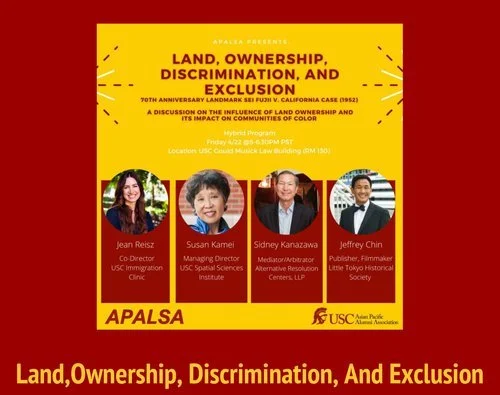 APALSA PresentsLand Ownership, Discrimination and Exclusion