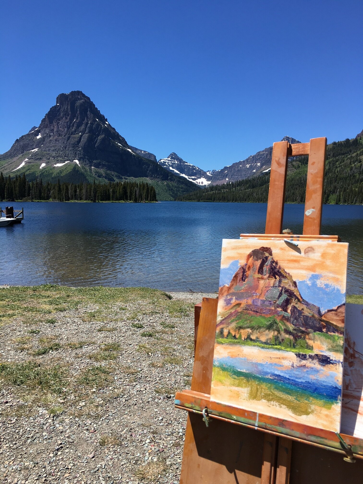 Sinopah Mountain above Two Medicine Lake